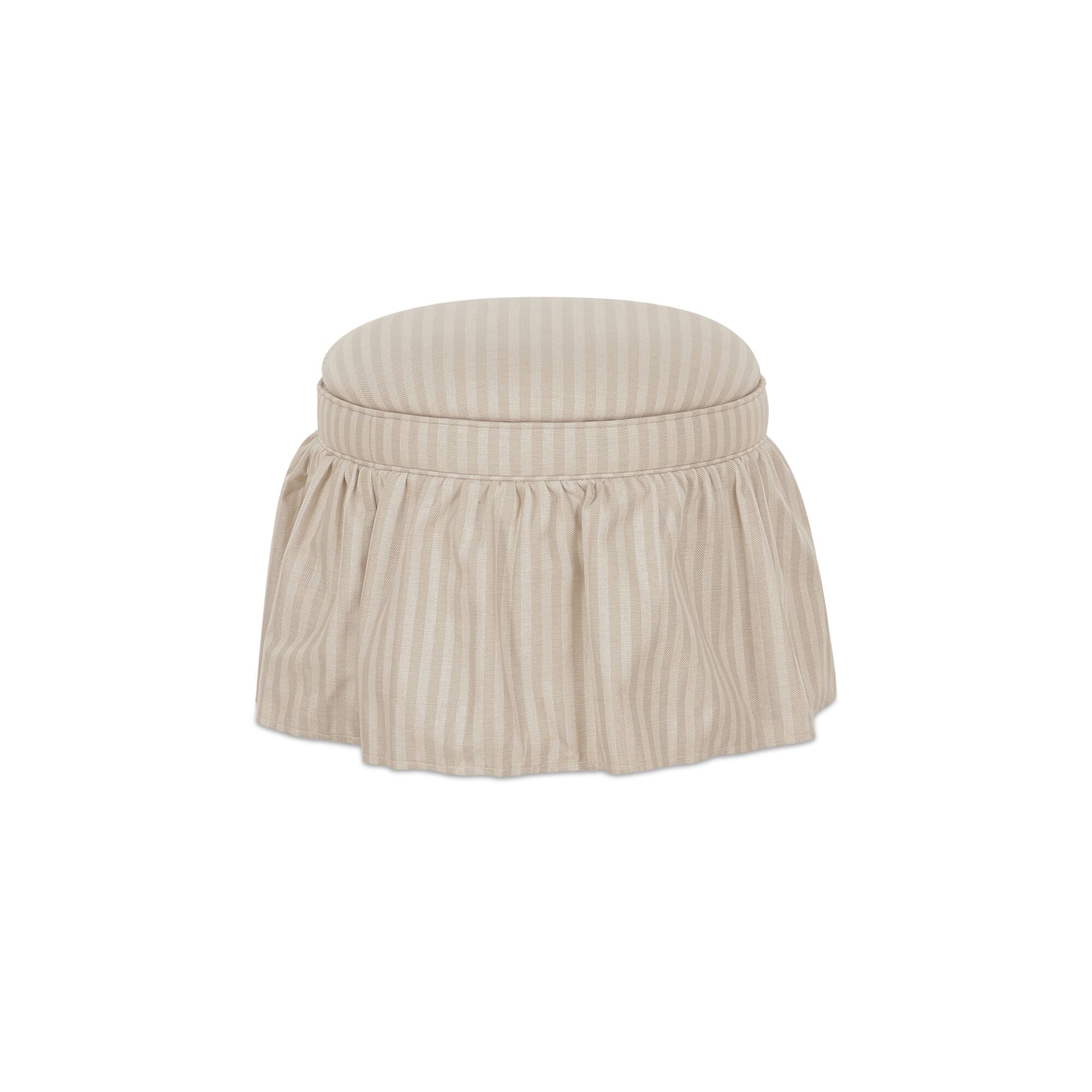 Heidi Storage Ottoman Beige Stripe by Moe's Home Collection