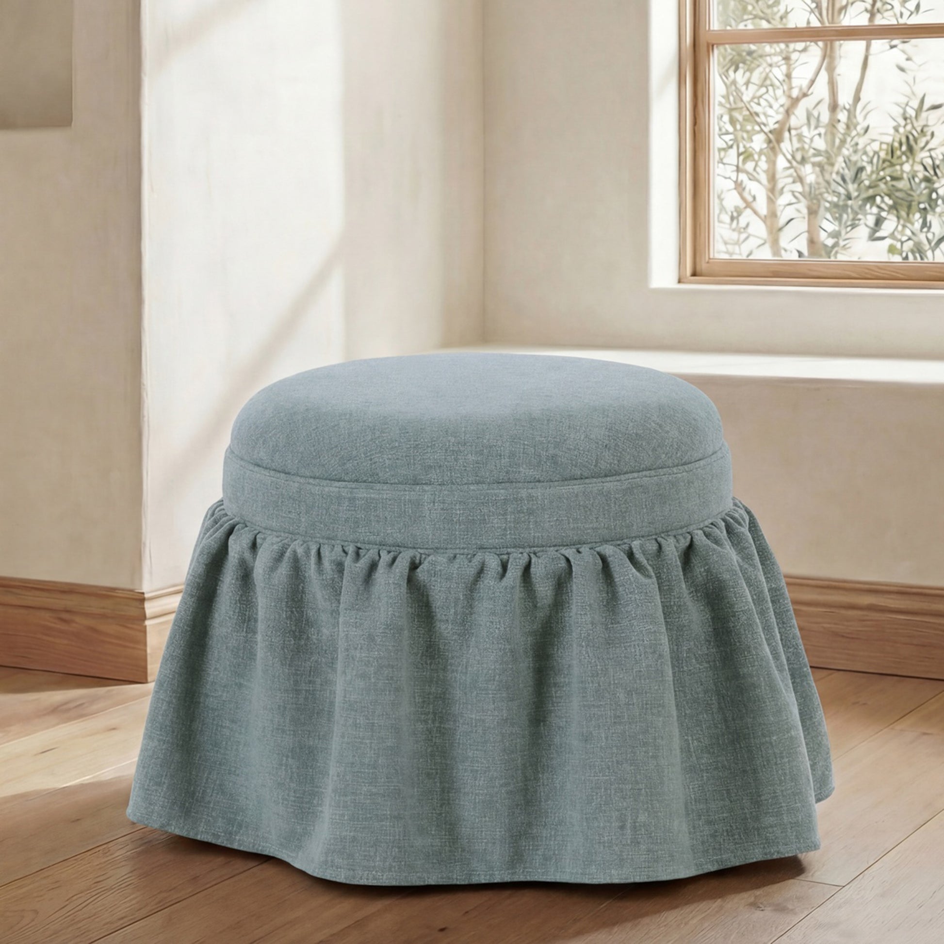 Heidi Storage Ottoman Light Blue by Moe's Home Collection - view 2