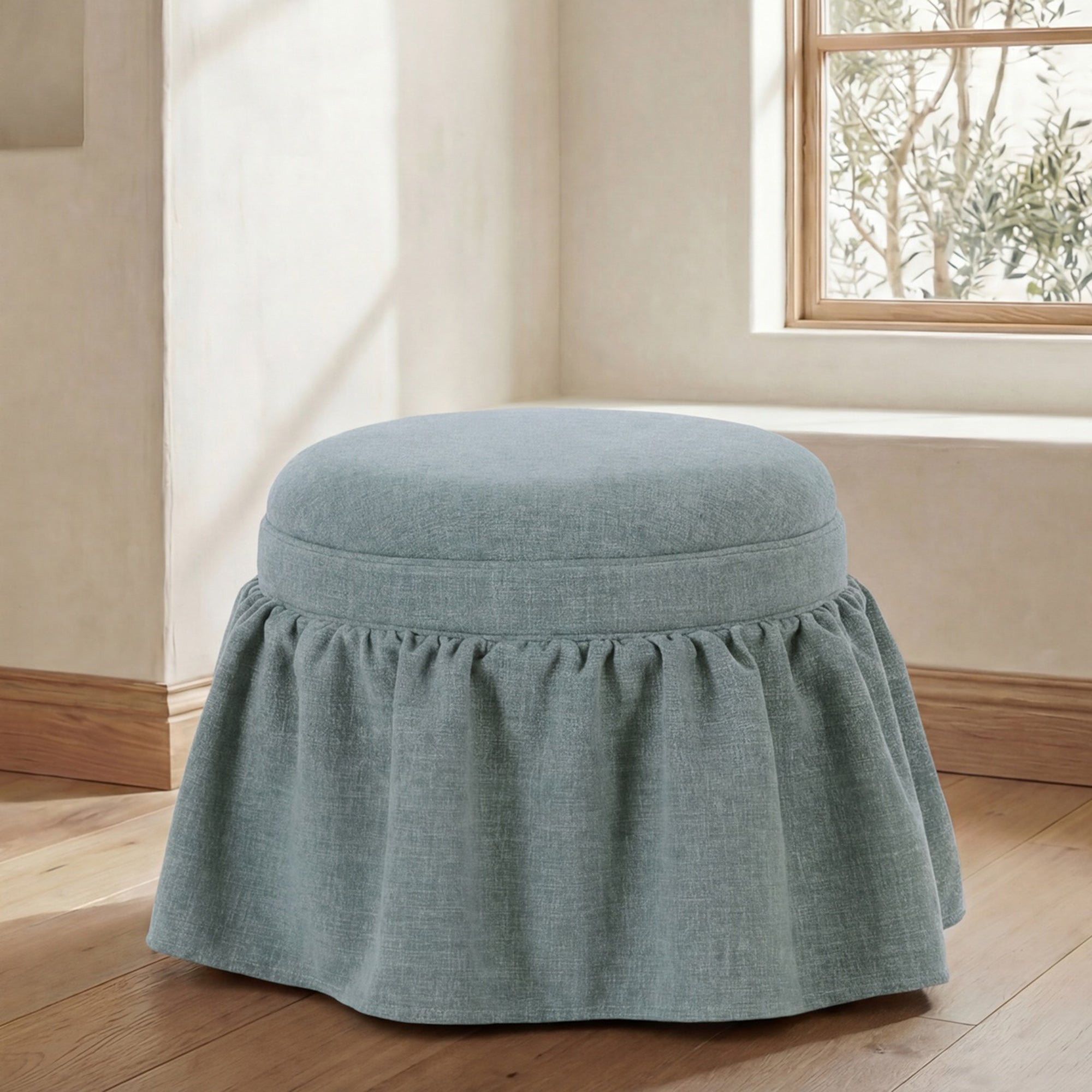 Heidi Storage Ottoman Light Blue by Moe's Home Collection - view 2