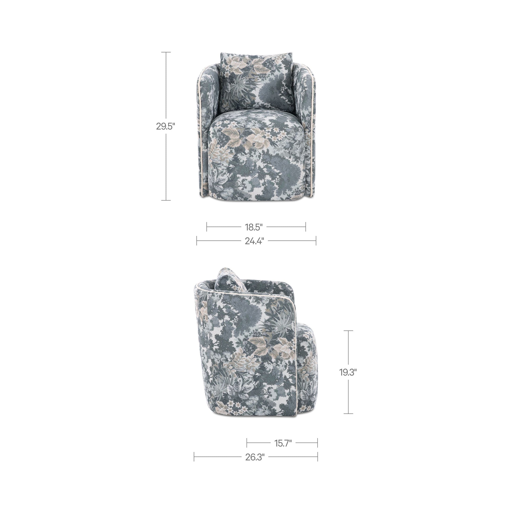 Cecil Dining Chair Tapestry by Moe's Home Collection - view 3