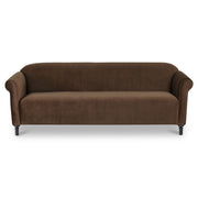 Harmony Sofa Dark Brown Faux Mohair by Moe's Home Collection
