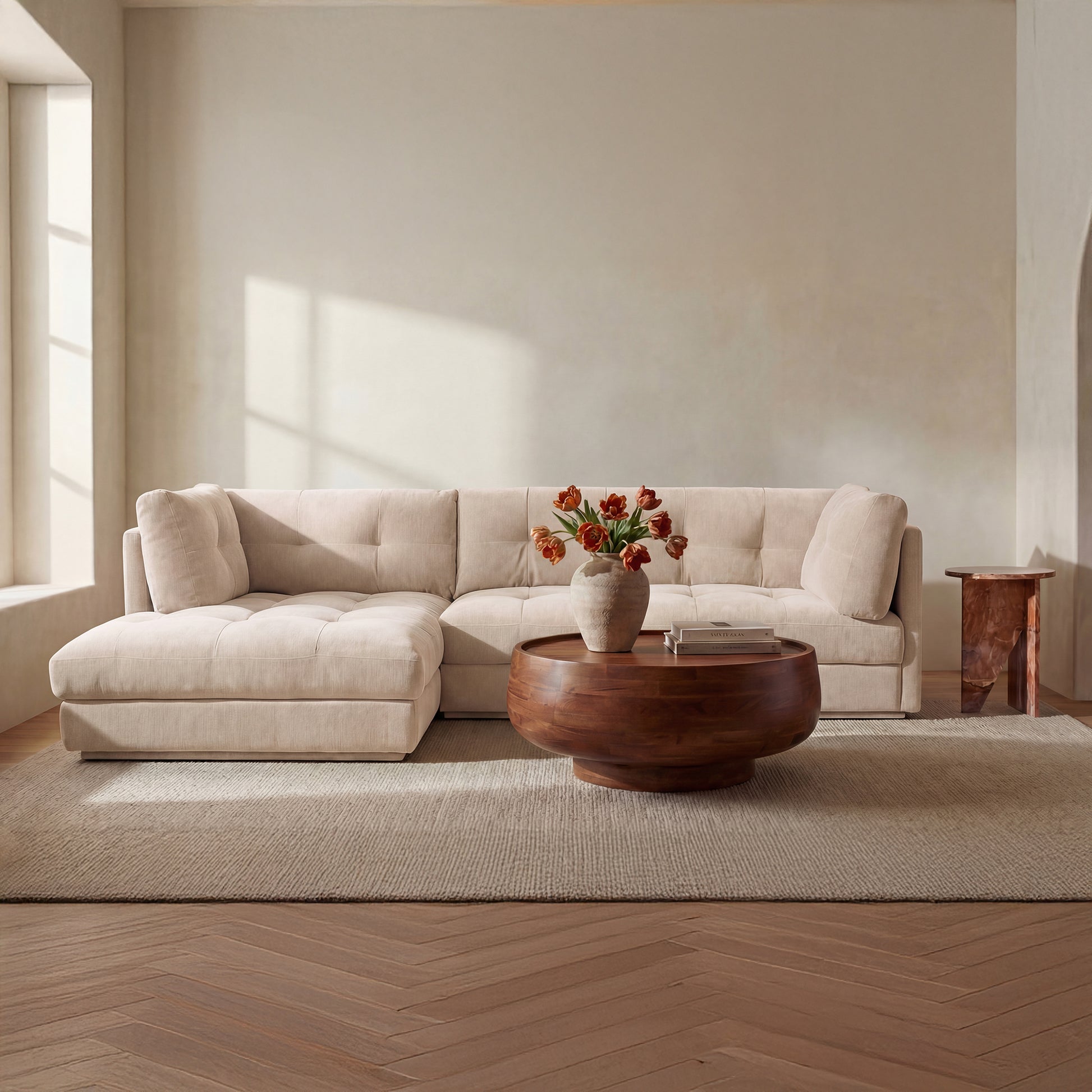 Mischa Sectional Light Beige by Moe's Home Collection - view 2