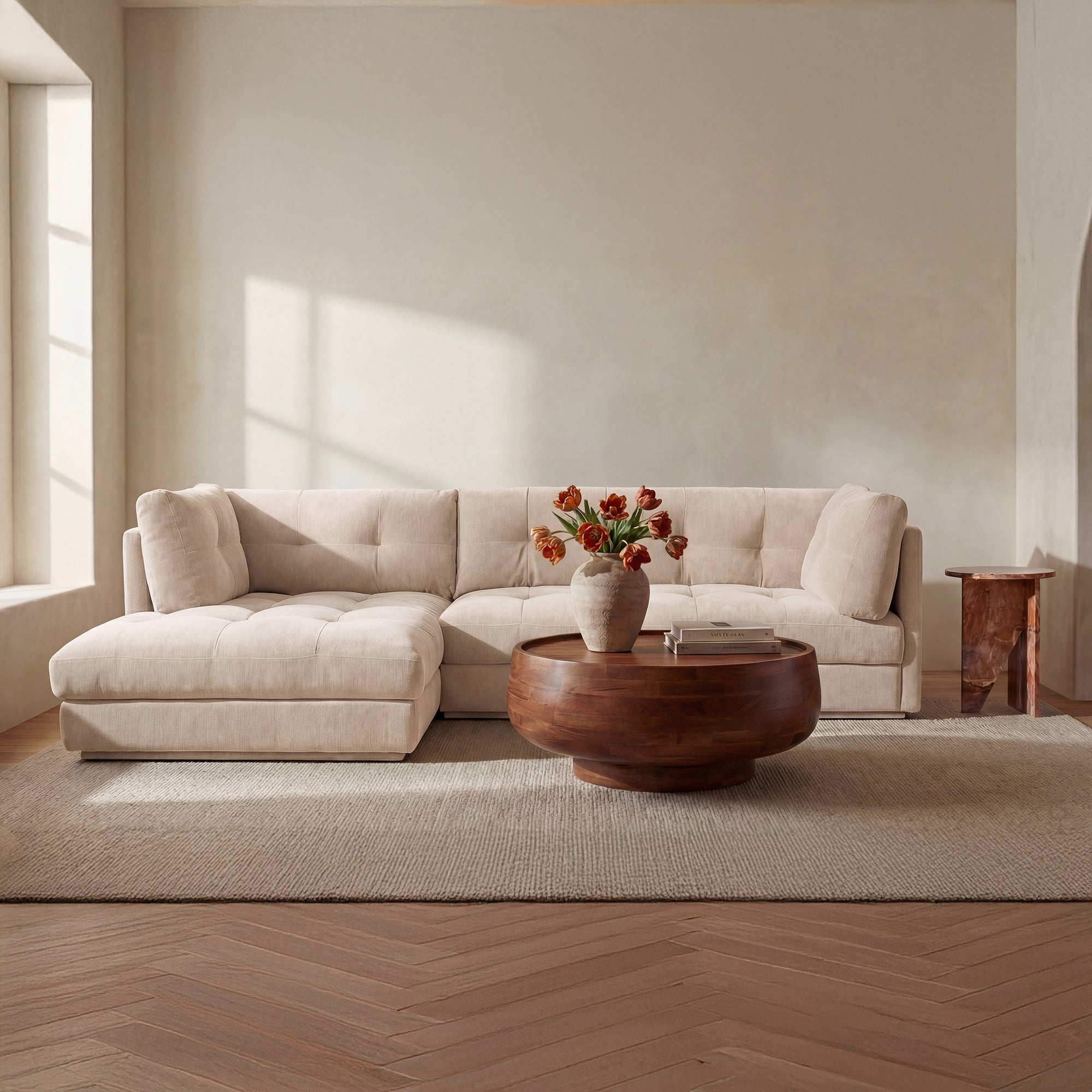 Mischa Sectional Light Beige by Moe's Home Collection - view 2