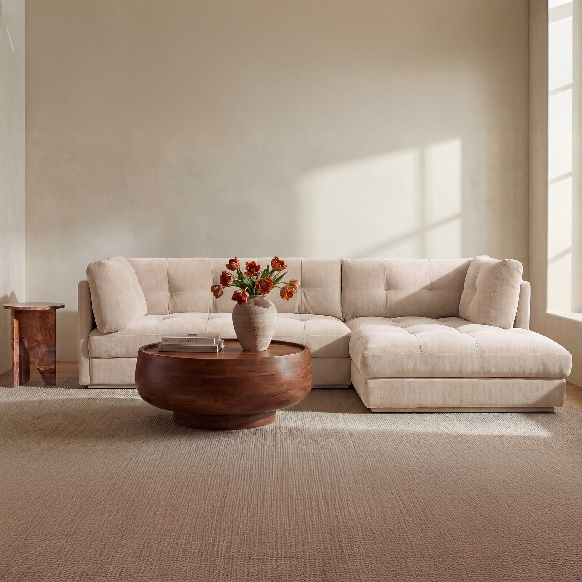 Mischa Sectional Light Beige by Moe's Home Collection - view 2