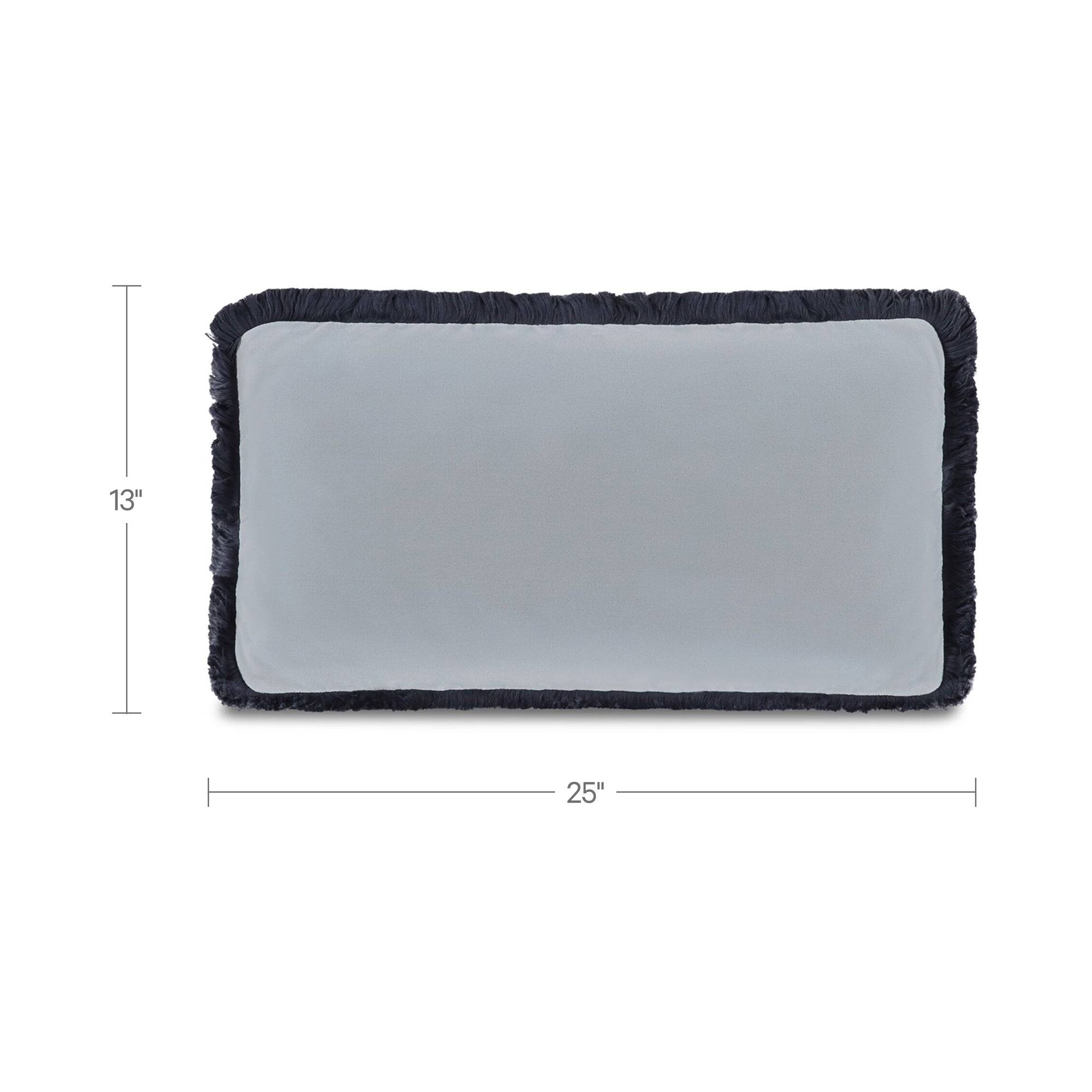 Yasmin Lumbar Cushion Light Blue Faux Mohair by Moe's Home Collection - view 3