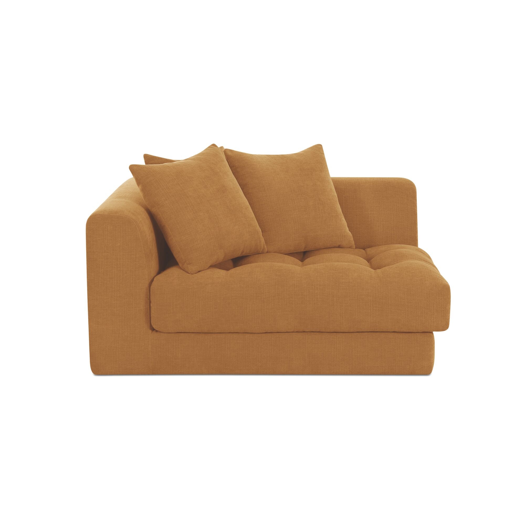 Davie Left Arm Facing Chair Golden Yellow by Moe's Home Collection