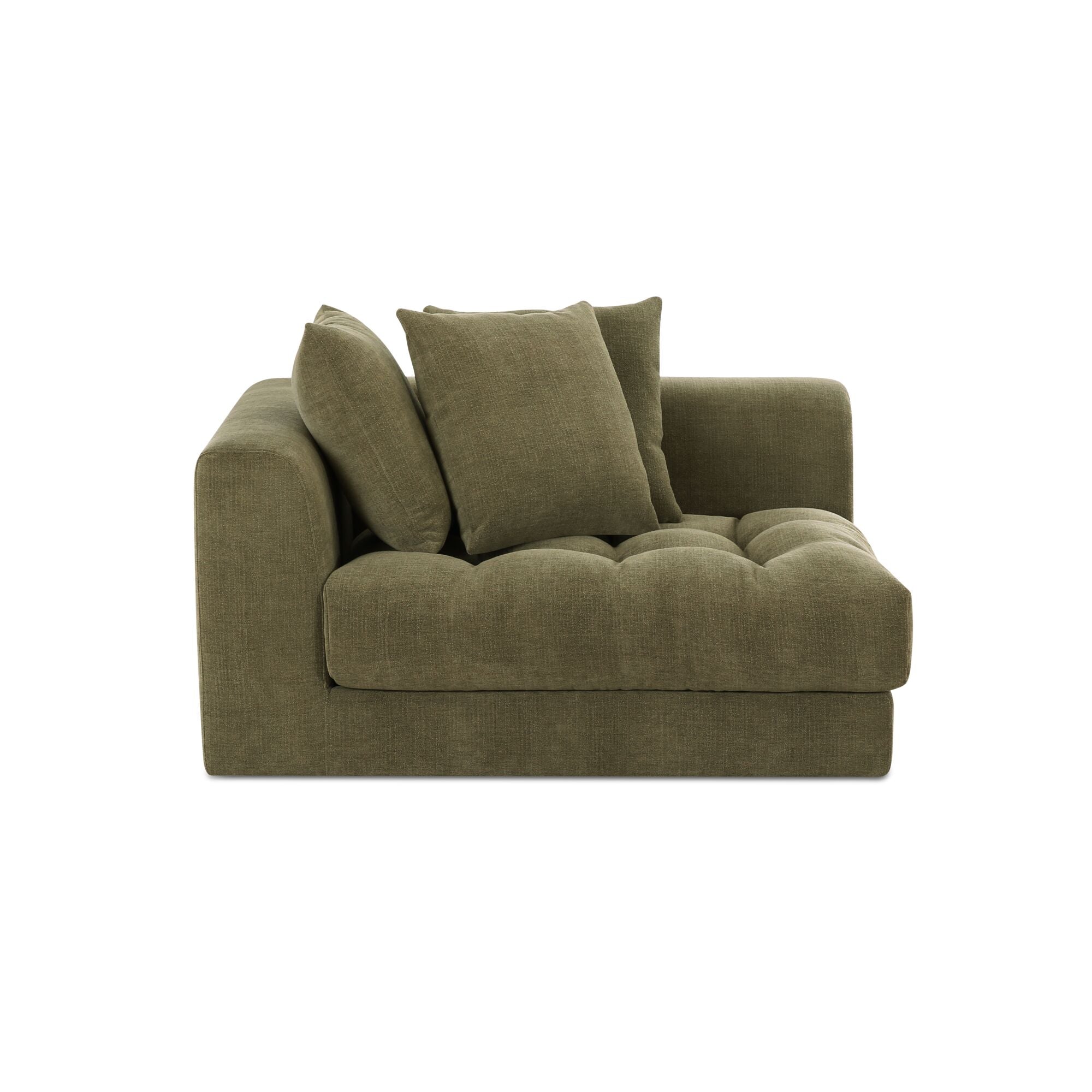 Davie Left Arm Facing Chair Olive by Moe's Home Collection