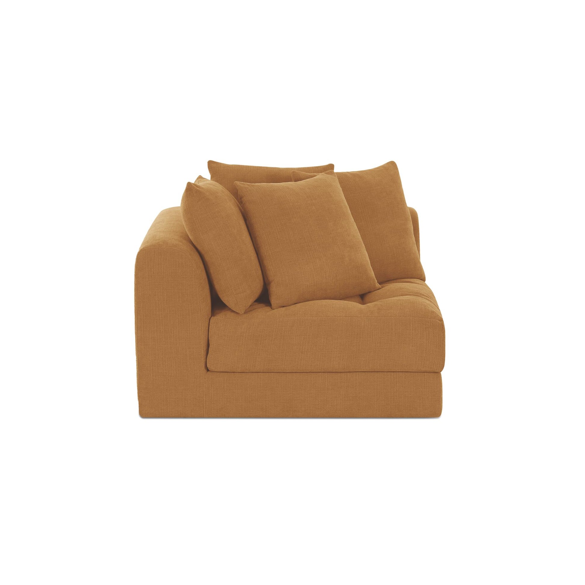 Davie Right Arm Facing Chair Golden Yellow by Moe's Home Collection