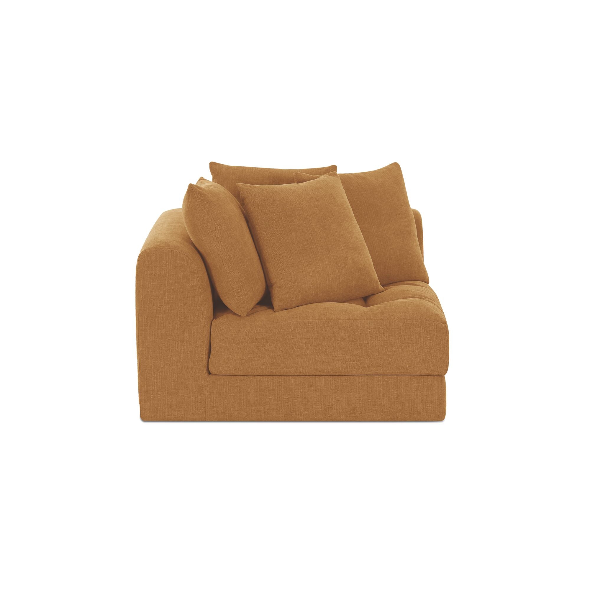 Davie Right Arm Facing Chair Golden Yellow by Moe's Home Collection