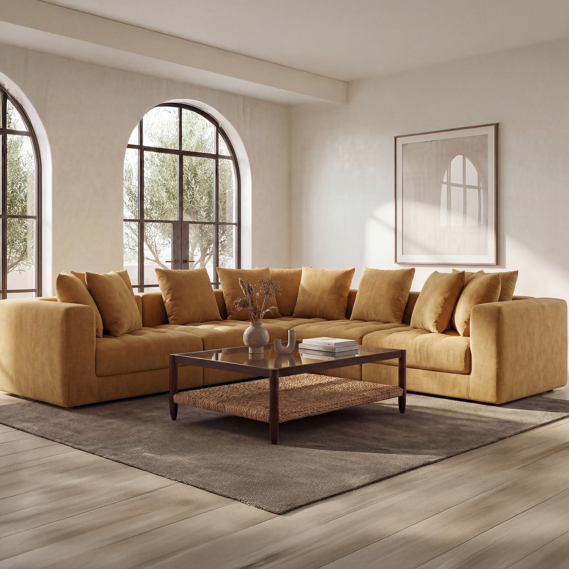 Davie Corner Chair Golden Yellow by Moe's Home Collection - view 2