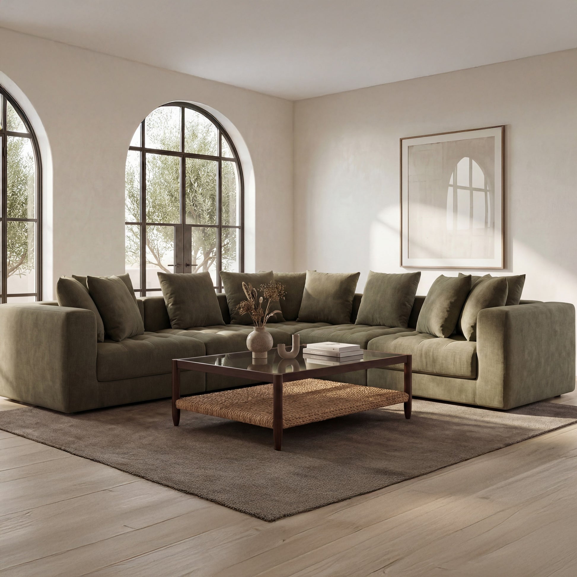 Davie Corner Chair Olive by Moe's Home Collection - view 2