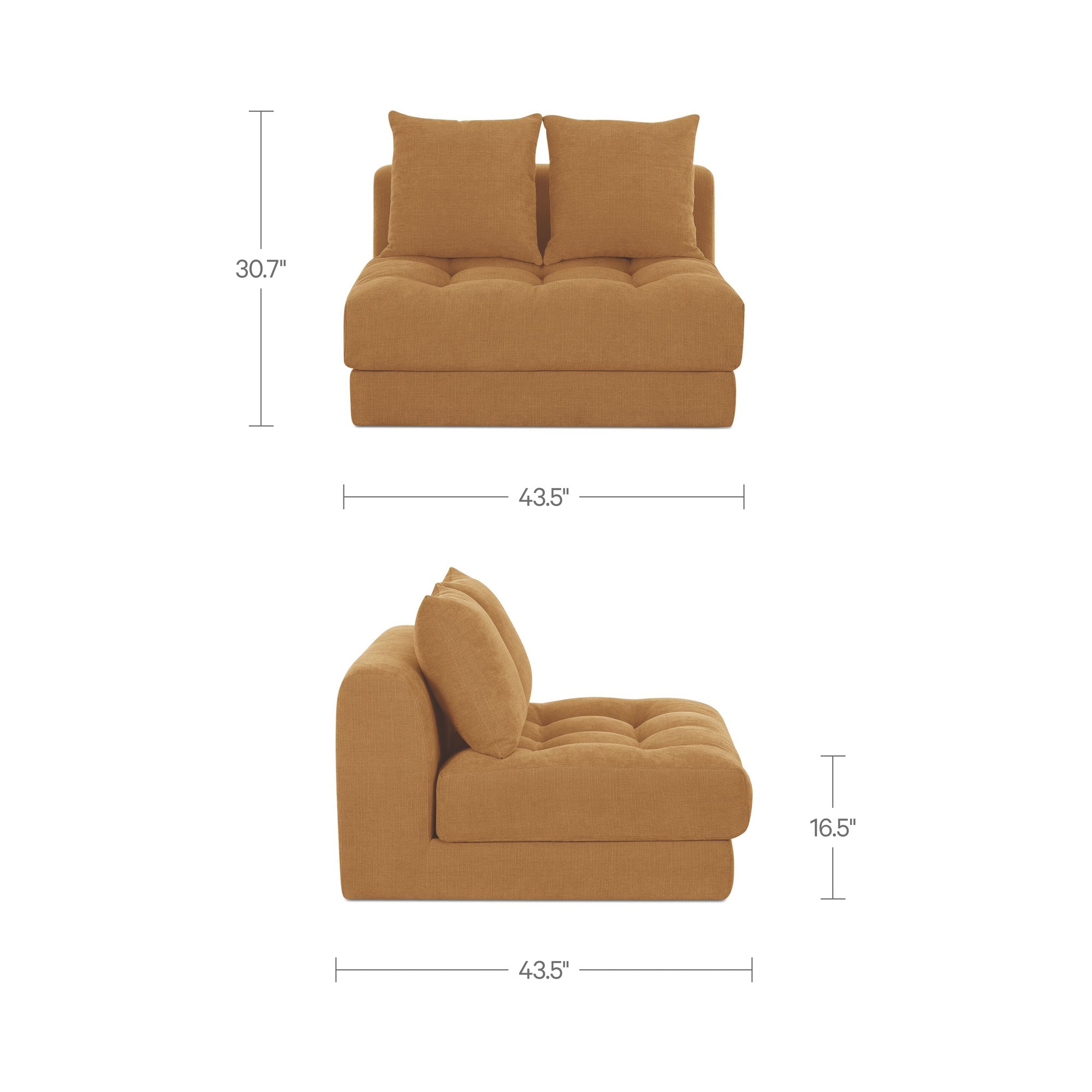 Davie Slipper Chair Golden Yellow by Moe's Home Collection - view 6