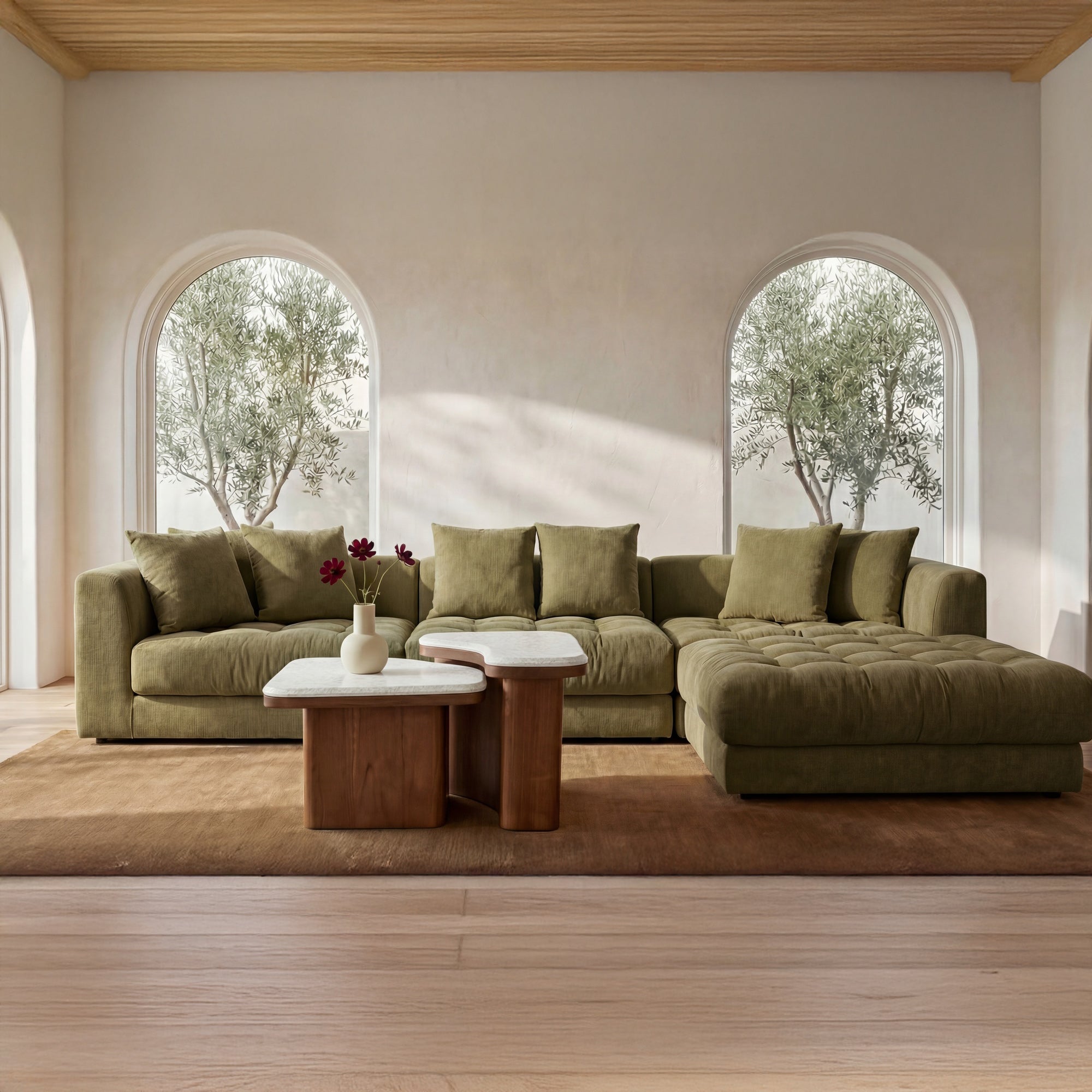 Davie Slipper Chair Olive by Moe's Home Collection - view 2