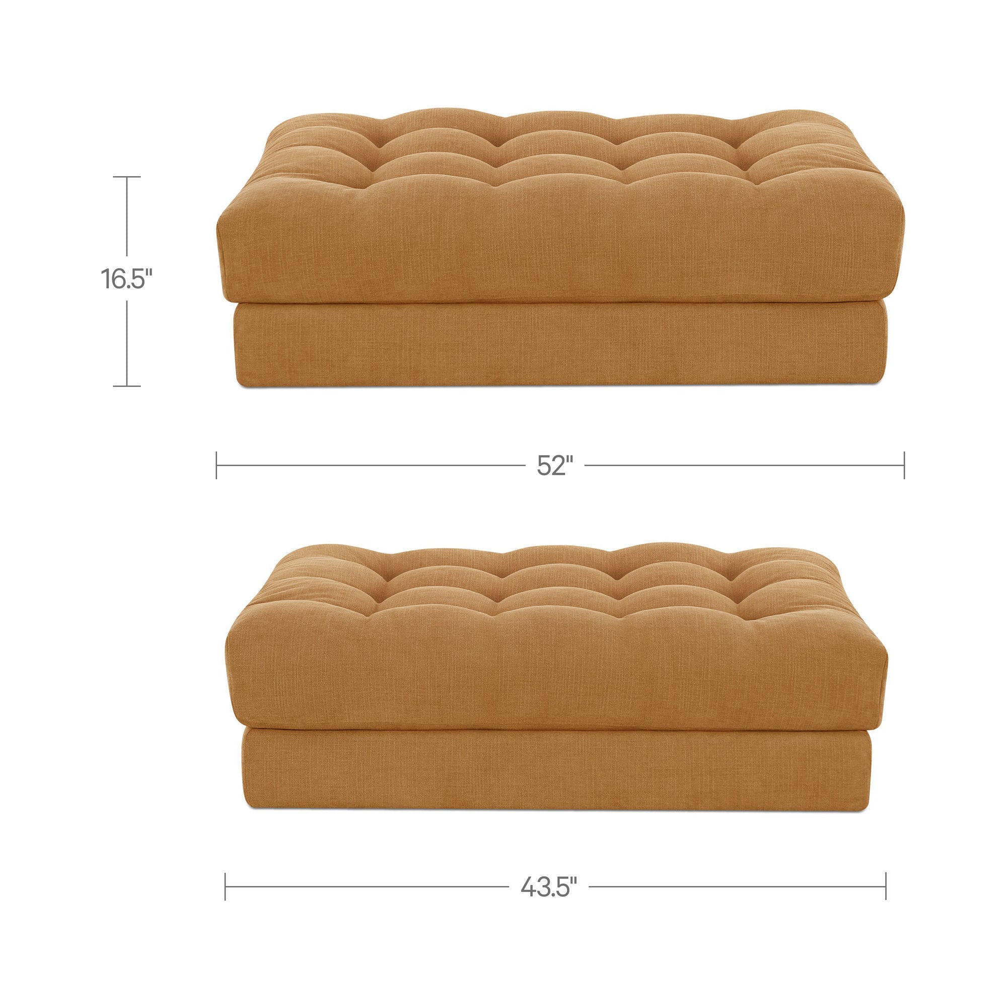 Davie Ottoman Golden Yellow by Moe's Home Collection - view 6