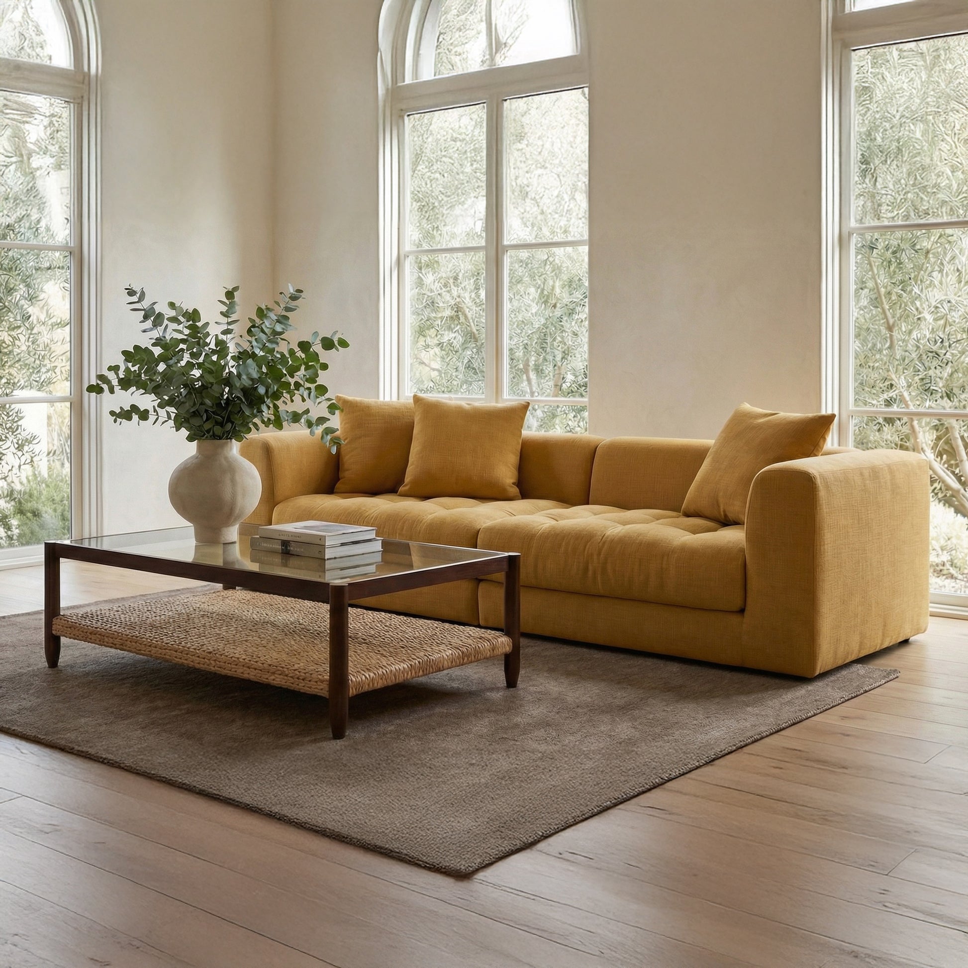 Davie Modular Sofa Golden Yellow by Moe's Home Collection - view 2