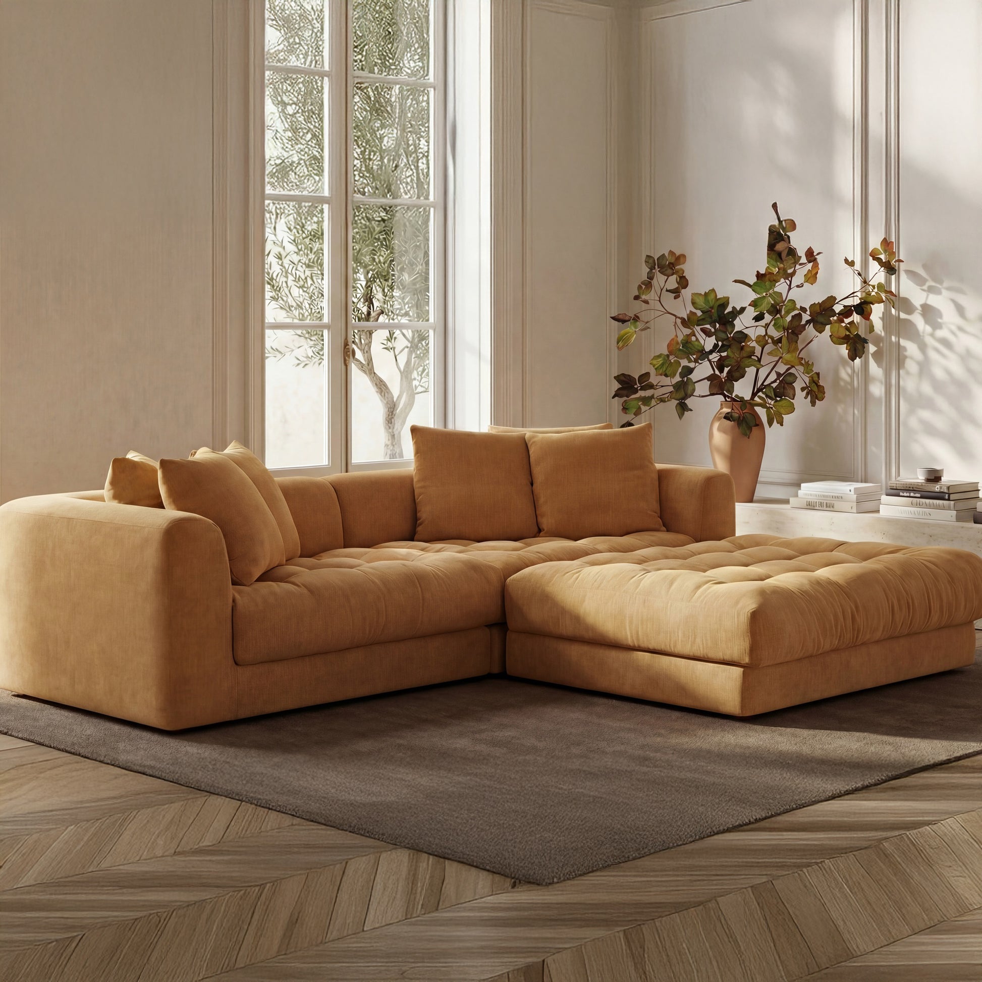 Davie Nook Modular Sectional Golden Yellow by Moe's Home Collection - view 2