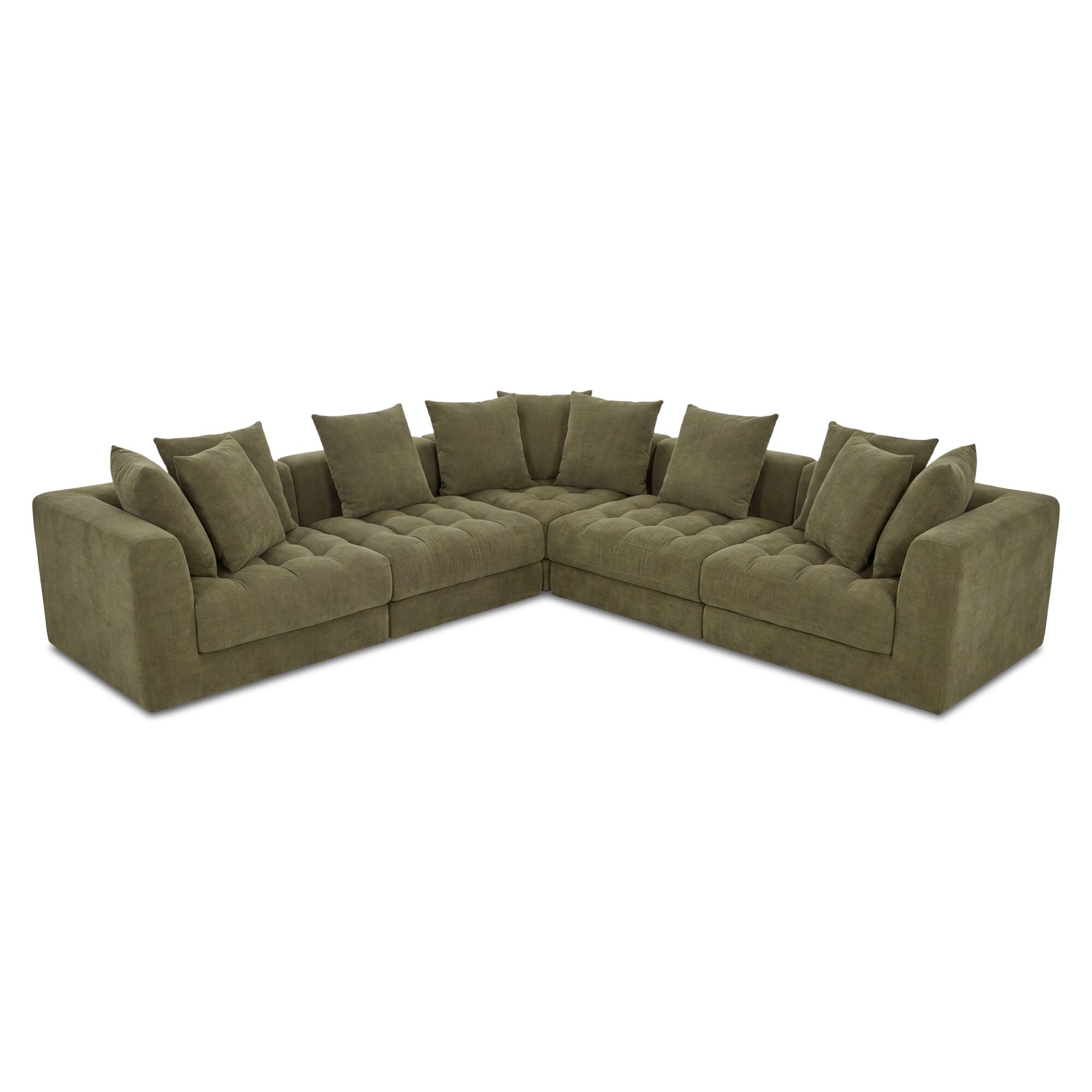 Davie Classic L Modular Sectional Olive by Moe's Home Collection