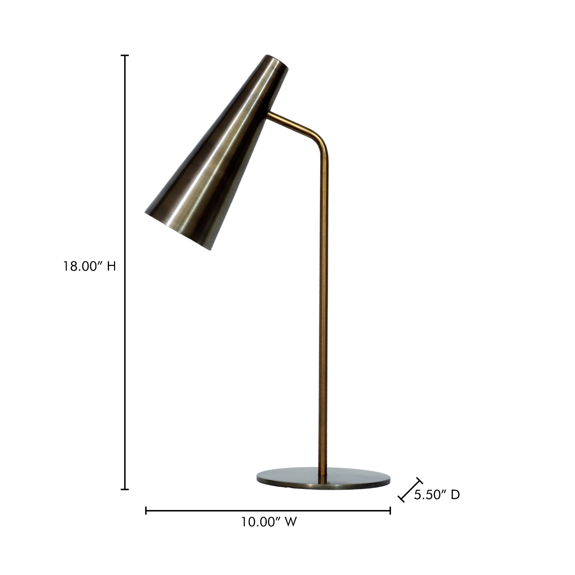 Trumpet Table Lamp Gold by Moe's Home Collection - view 4