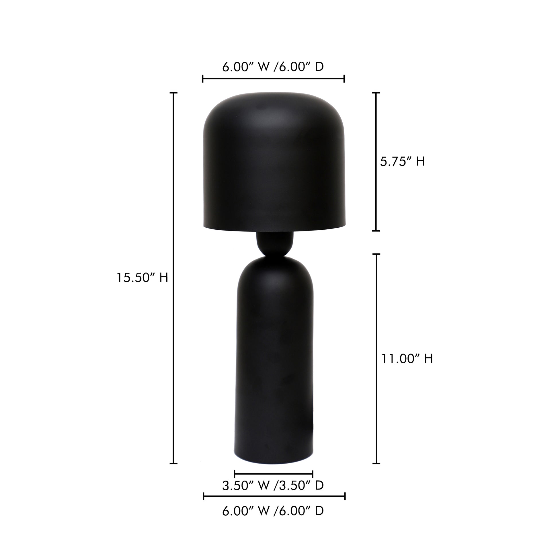 Echo Lamp Black by Moe's Home Collection - view 11