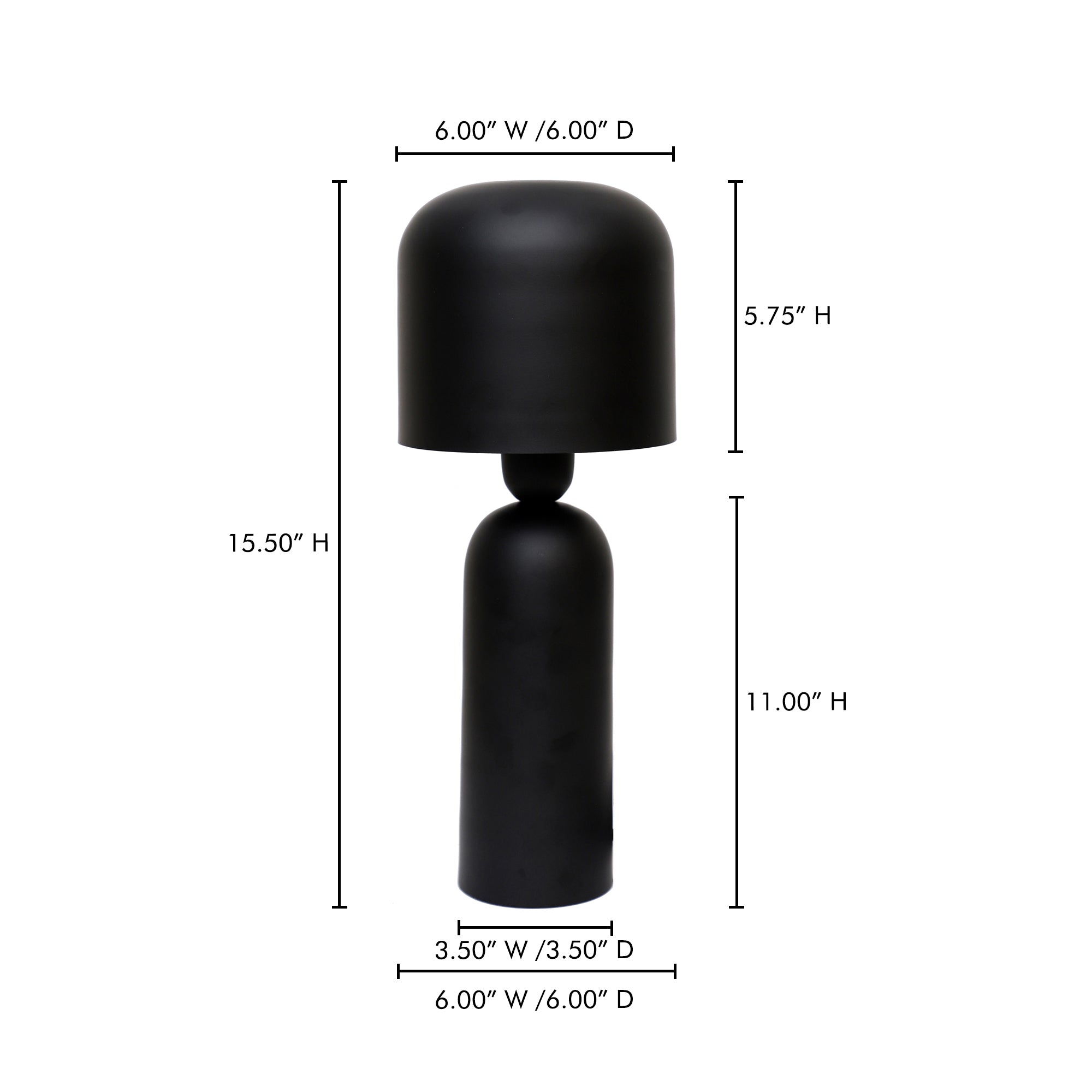 Echo Lamp Black by Moe's Home Collection - view 11