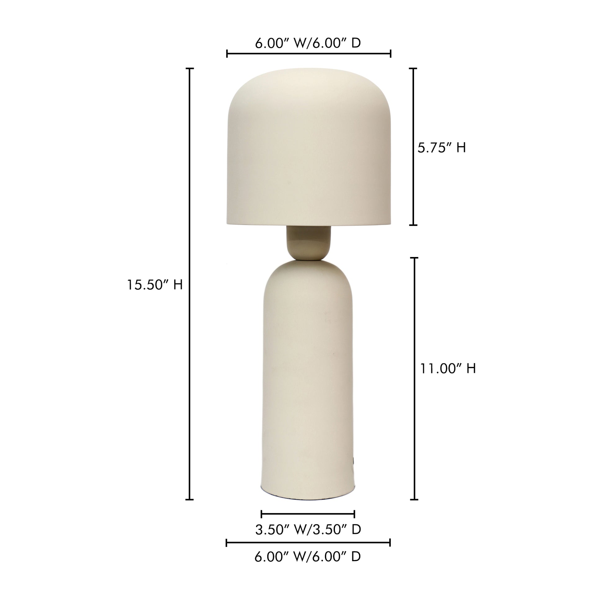 Echo Lamp Cream by Moe's Home Collection - view 9