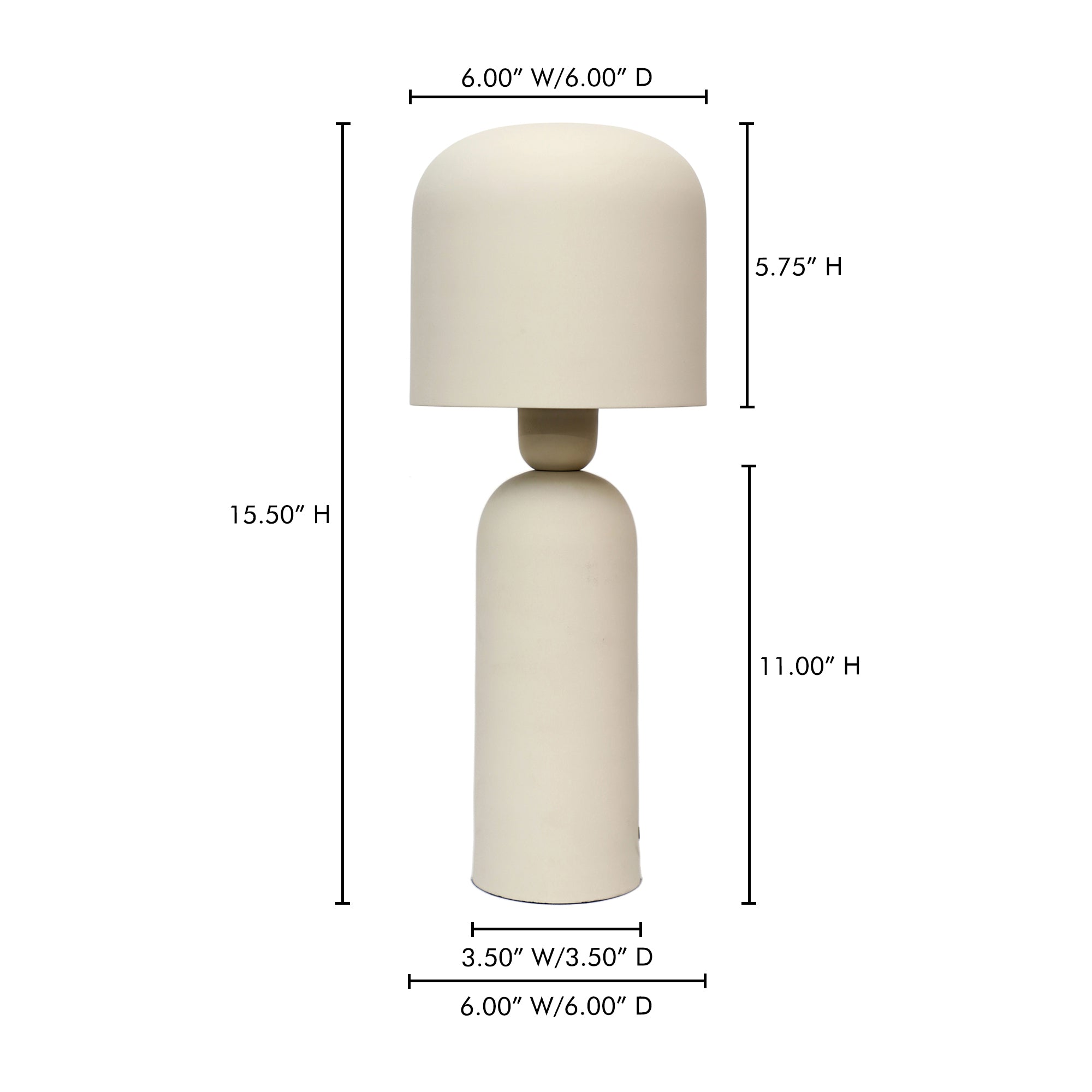 Echo Lamp Cream by Moe's Home Collection - view 9