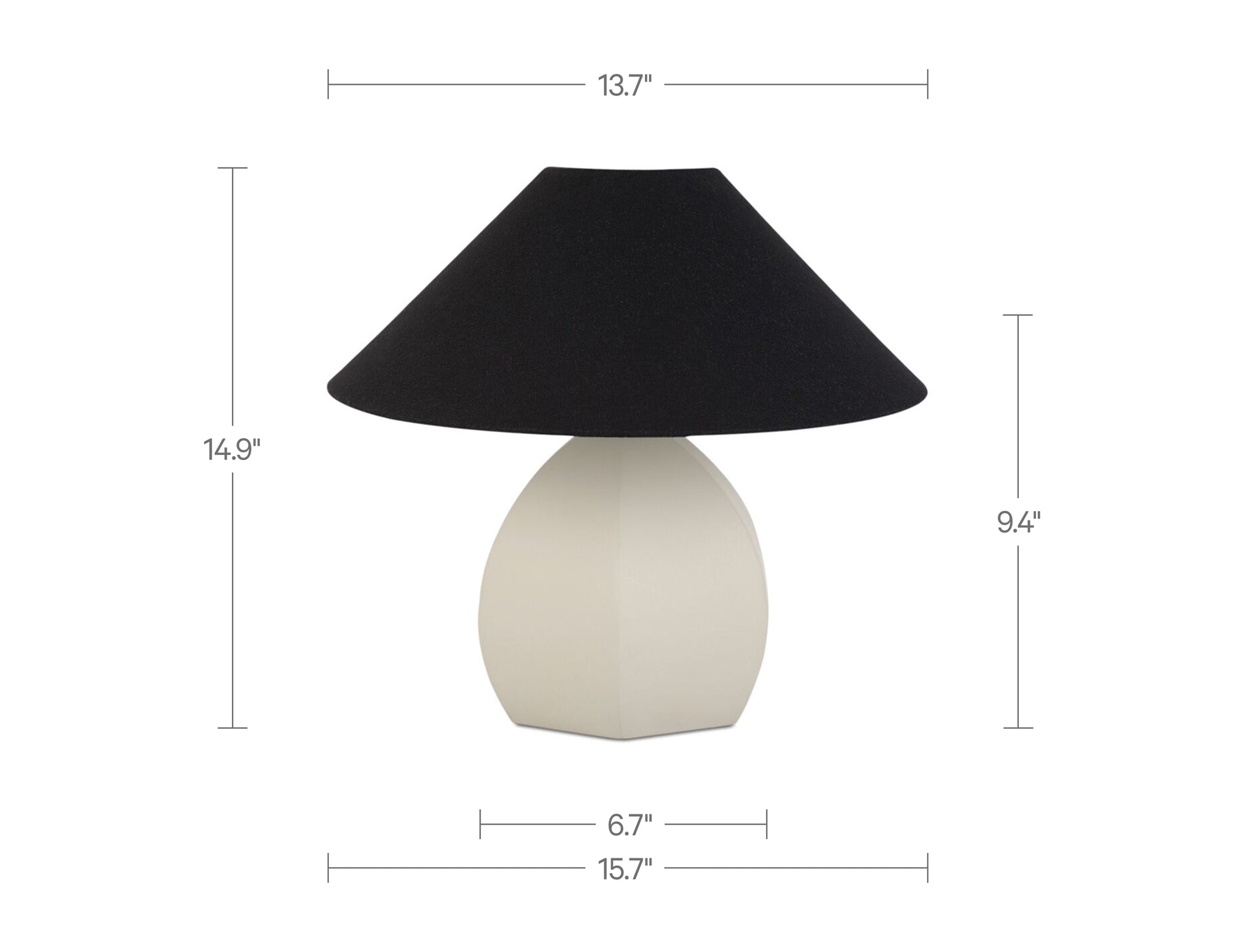 Keeley Table Lamp White by Moe's Home Collection - view 3