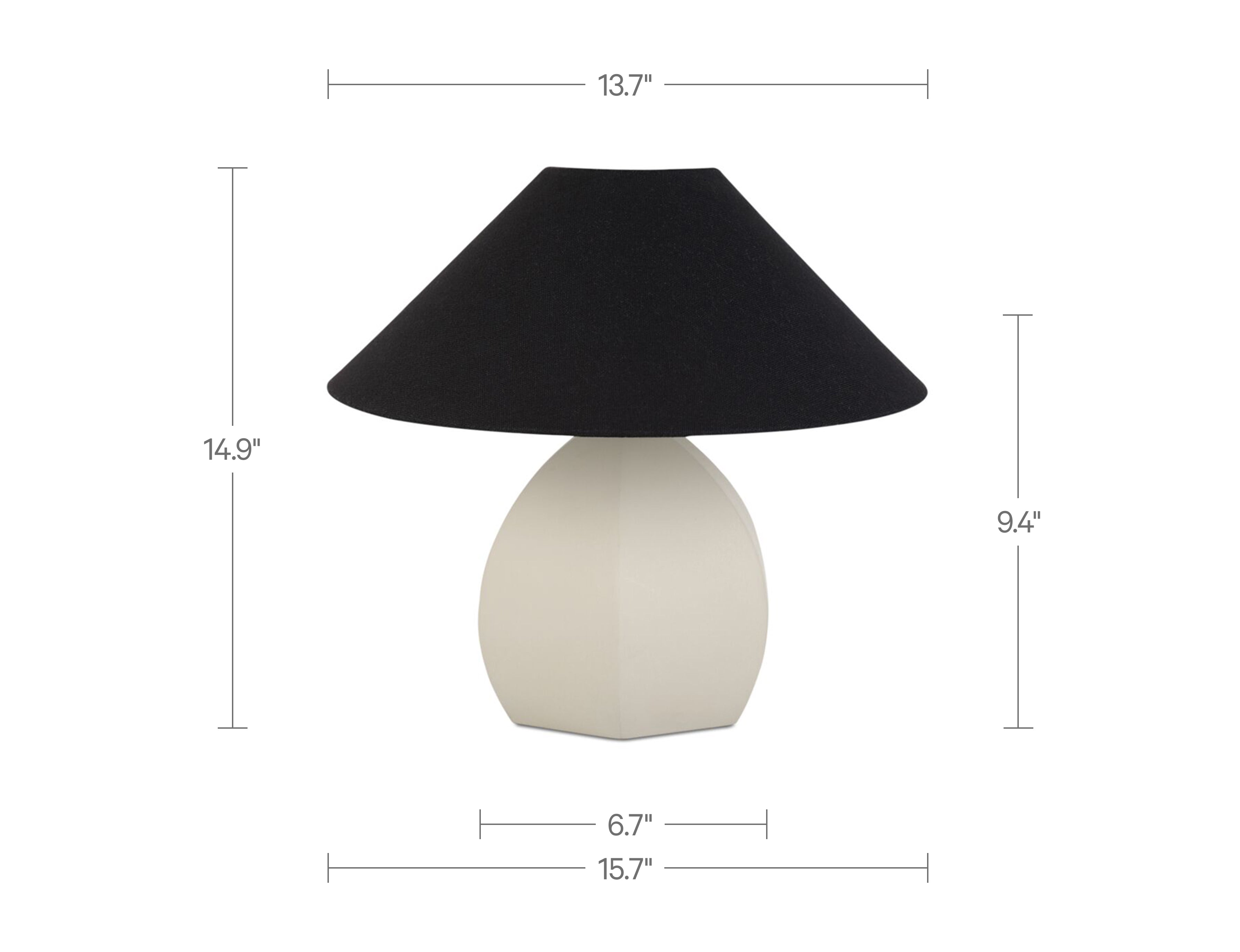 Keeley Table Lamp White by Moe's Home Collection - view 3