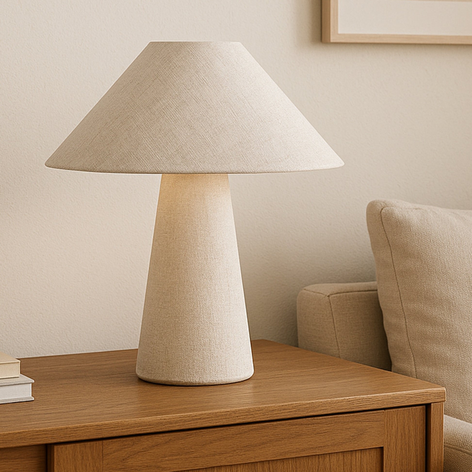 Nori Table Lamp Flecked White by Moe's Home Collection - view 2