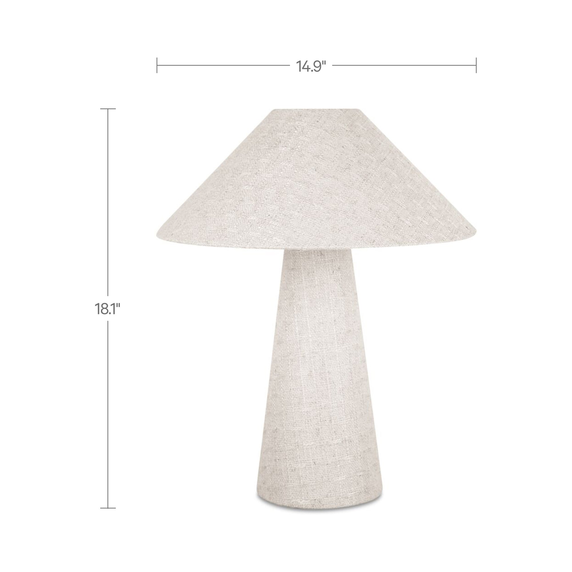 Nori Table Lamp Flecked White by Moe's Home Collection - view 3