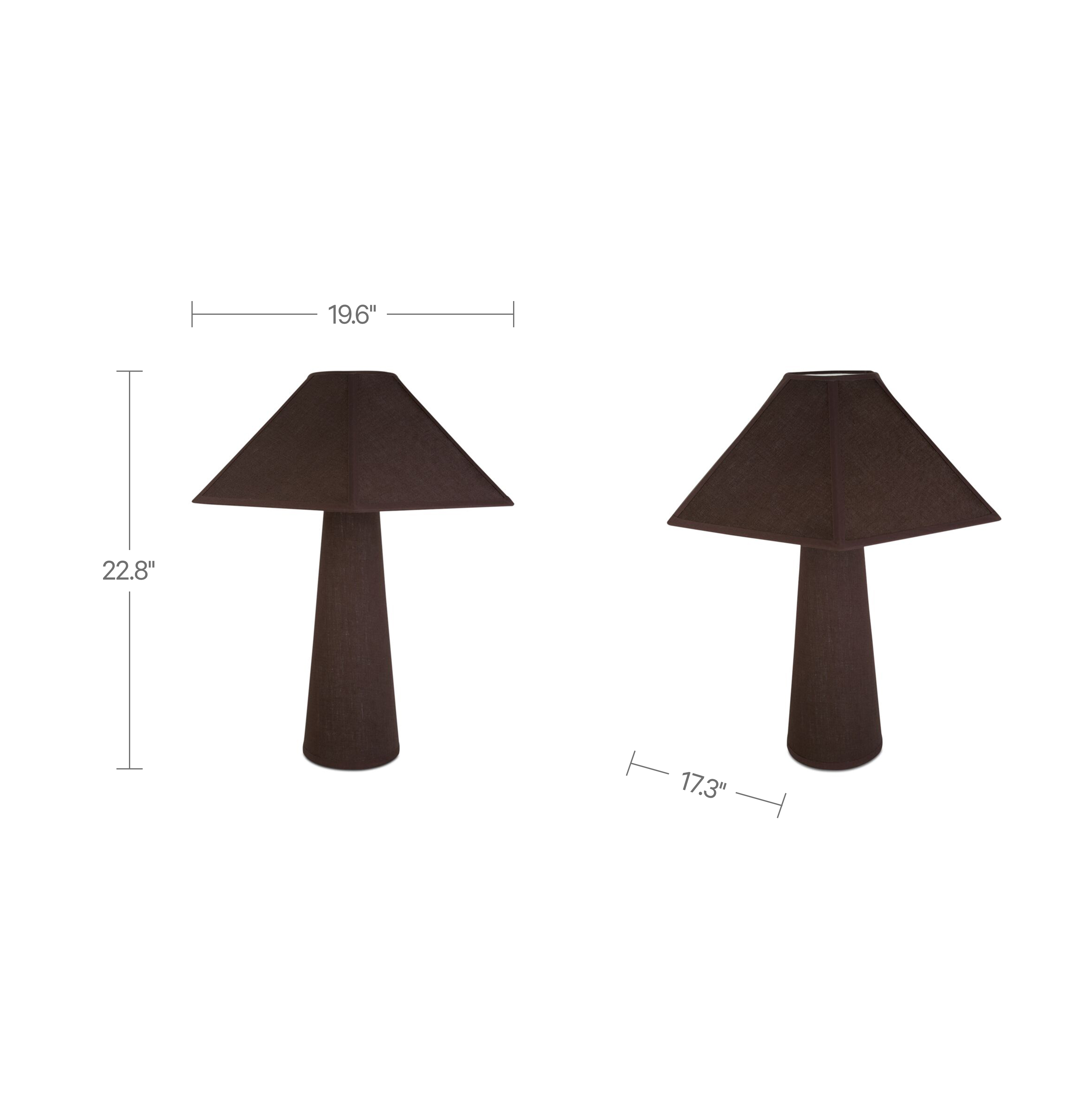 Gigi Table Lamp Dark Brown by Moe's Home Collection - view 3