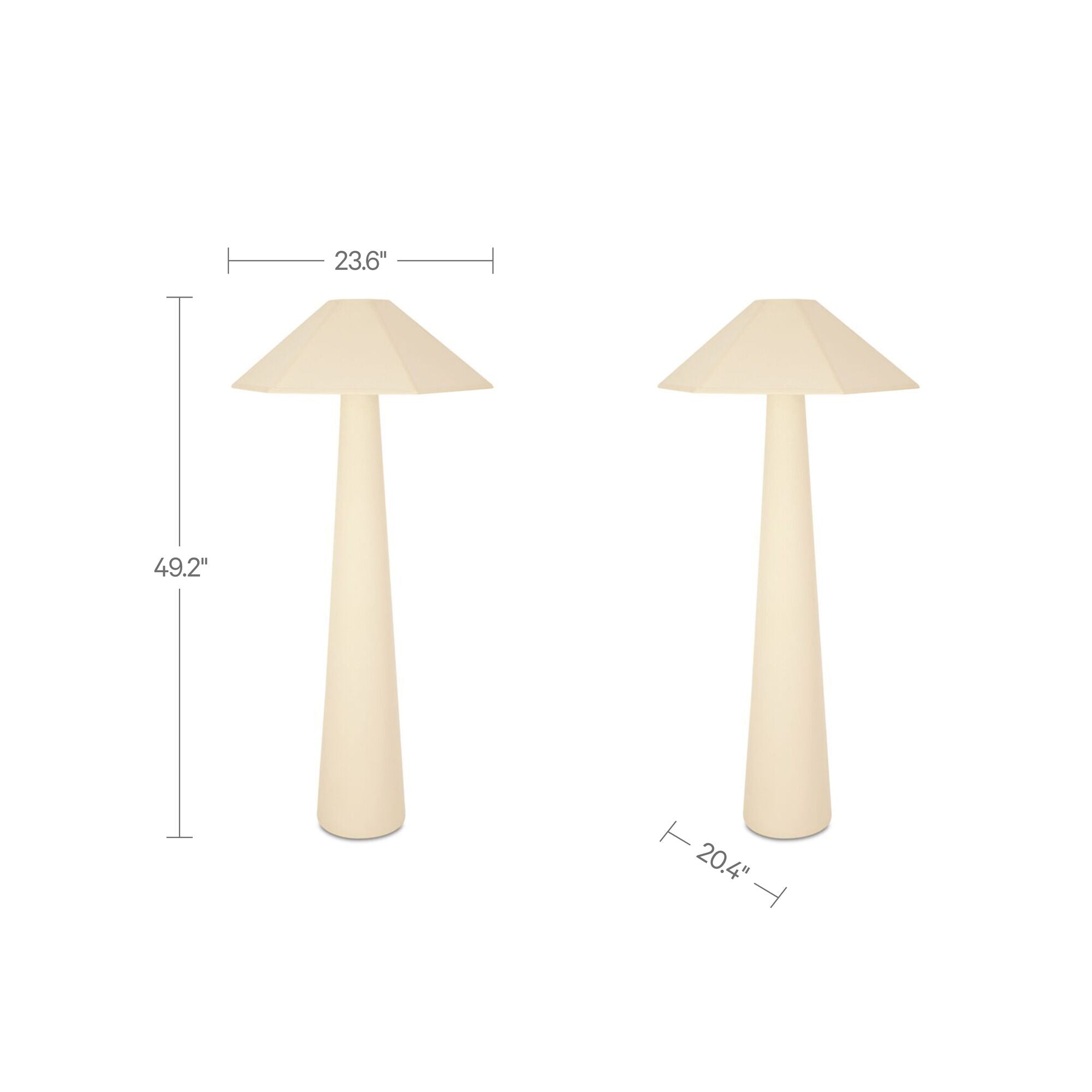 Gigi Floor Lamp Cream by Moe's Home Collection - view 3