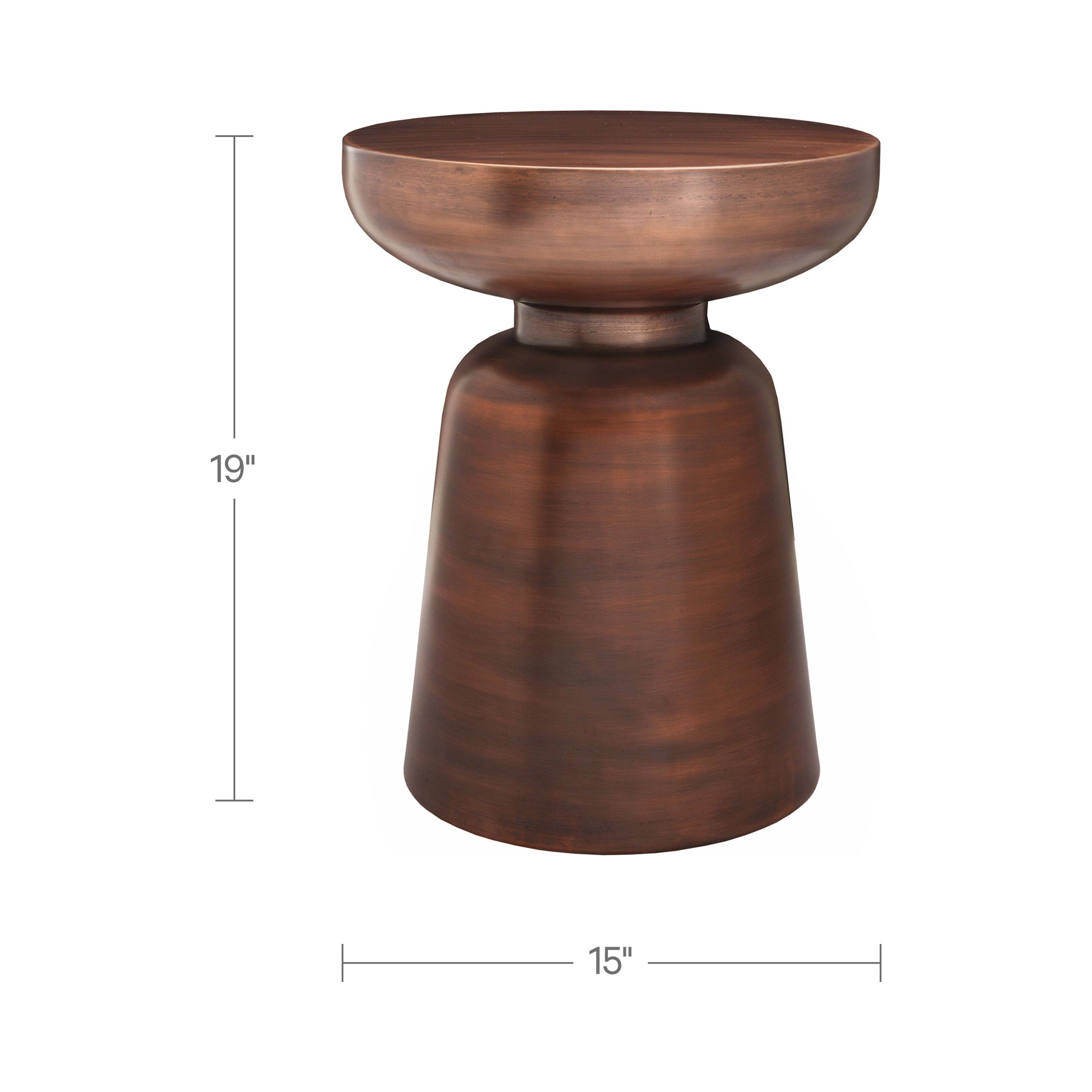 Arthur Accent Table Antique Copper by Moe's Home Collection - view 6
