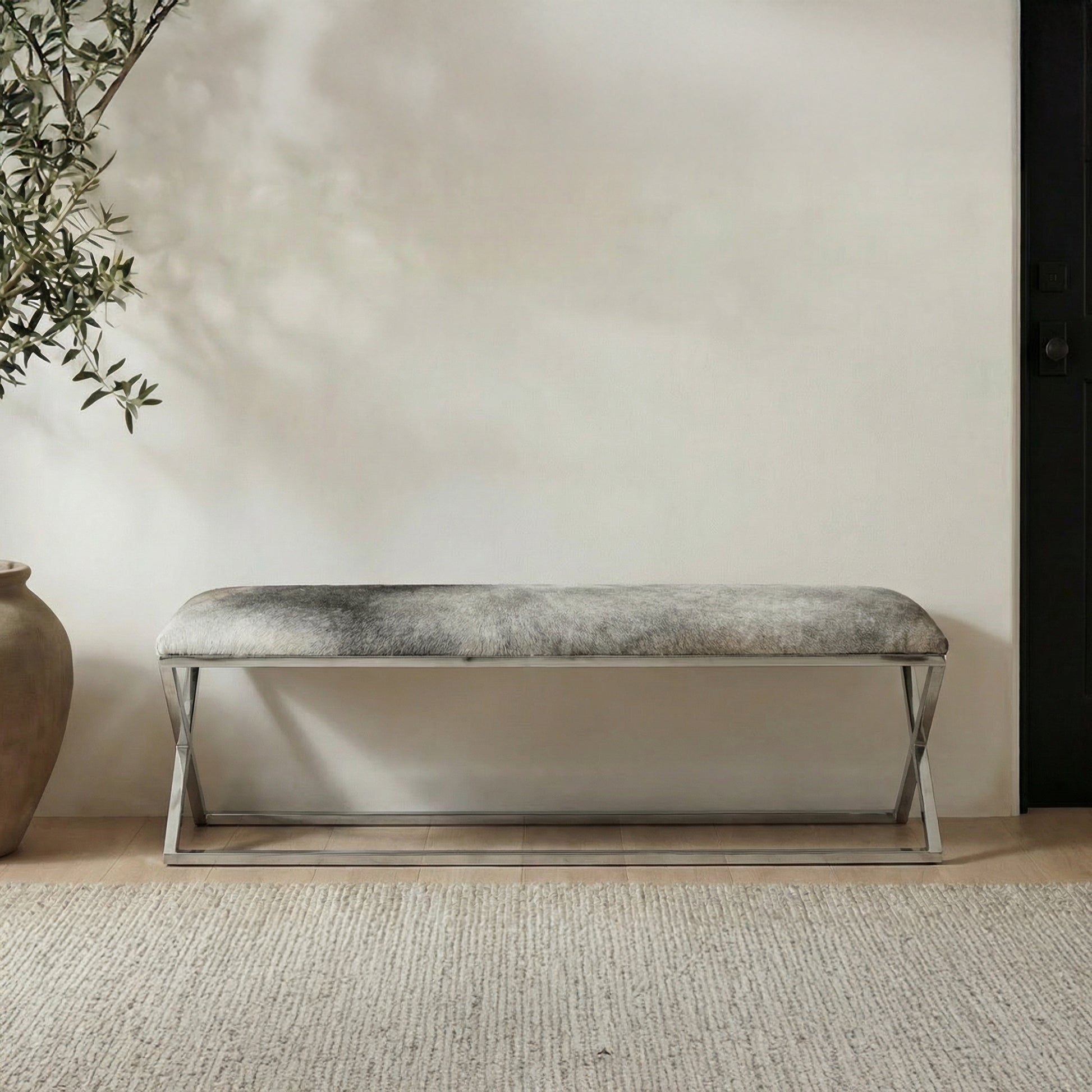 Rossi Bench Grey by Moe's Home Collection - view 5