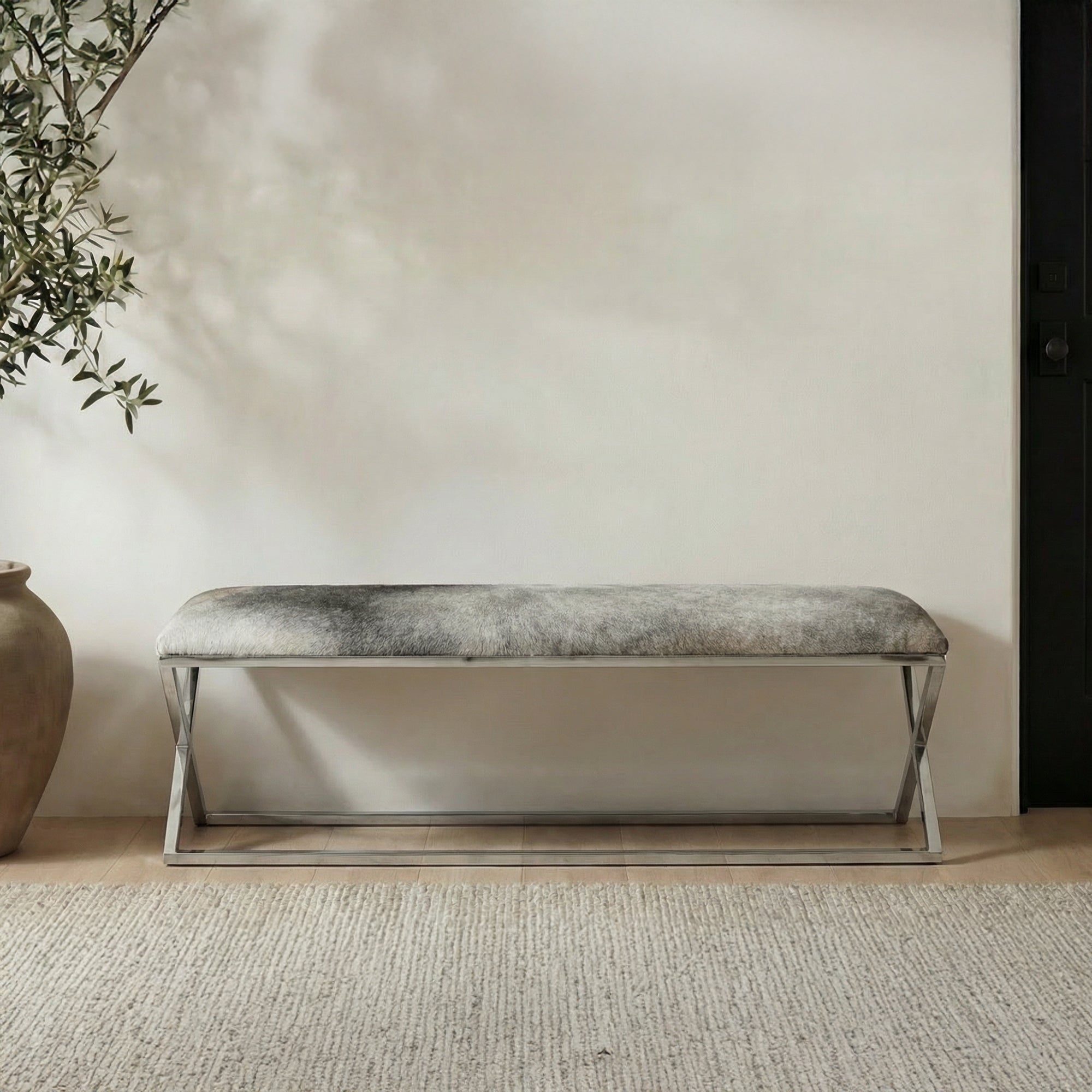 Rossi Bench Grey by Moe's Home Collection - view 5