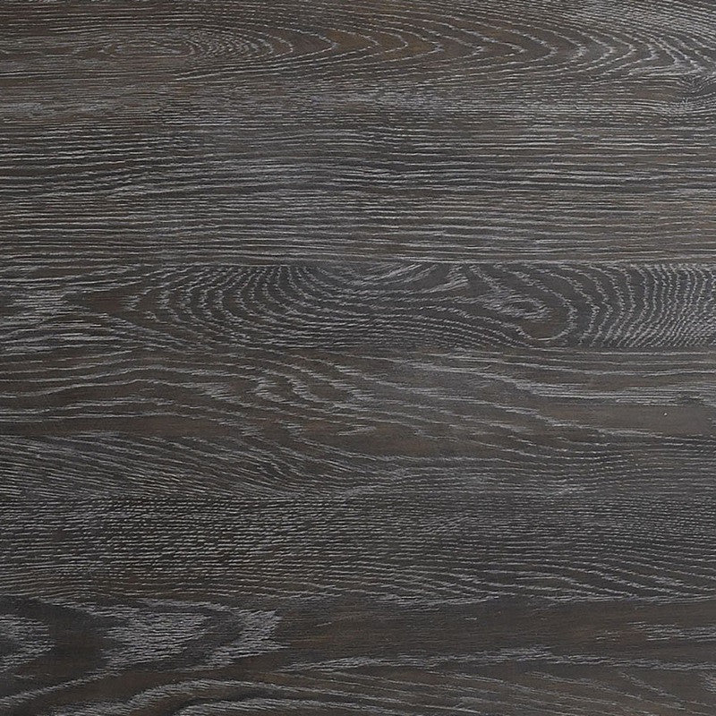 OAK E628: Weathered Gray finish. 6 step finish, hand waxed top coat. Wire brushing enhances the natural characteristics of the wood grain, adding greater depth and authenticity. Eco-friendly, non-toxic, lead free.