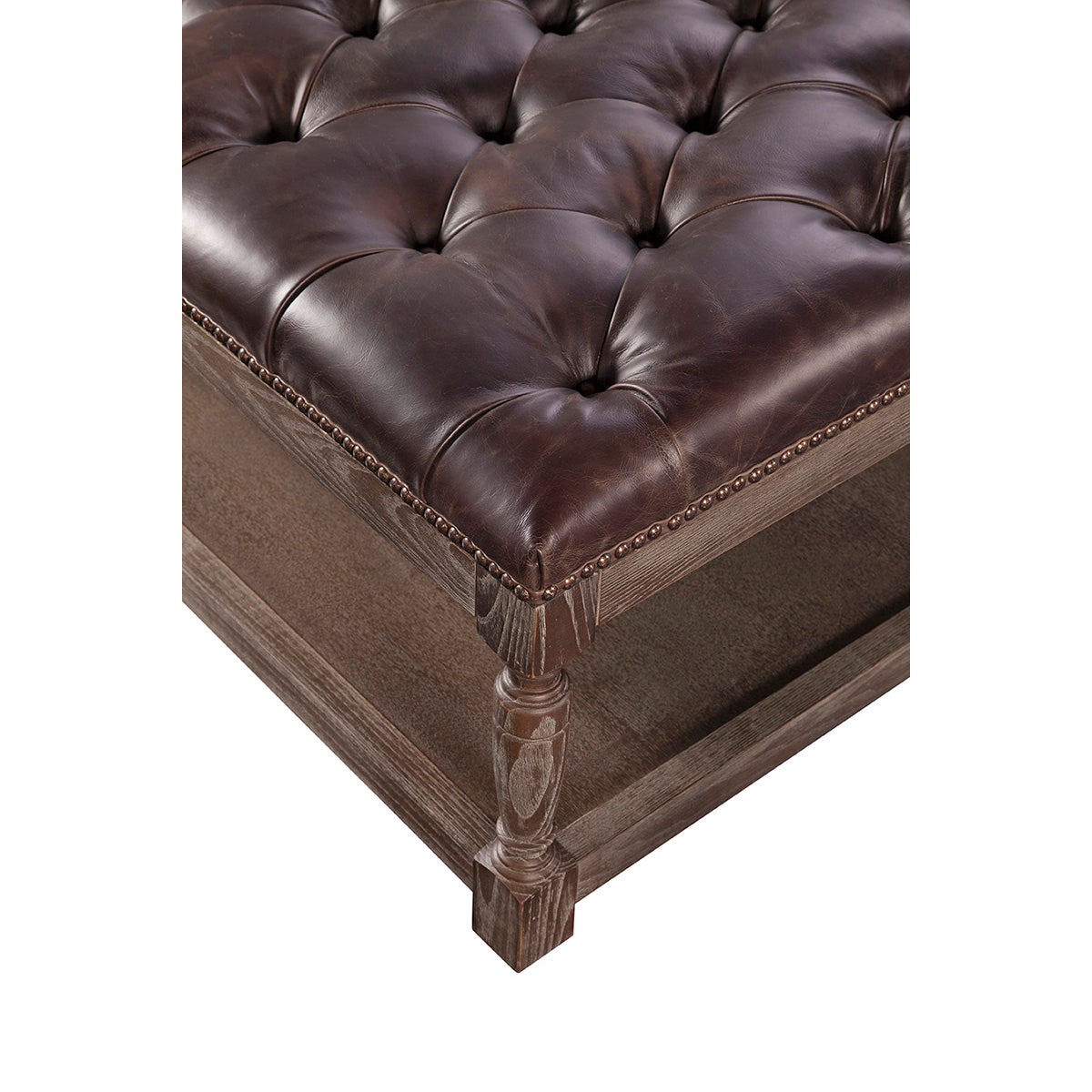 Thomas Rectangular Cocktail Ottoman in Valencia Dark Brown