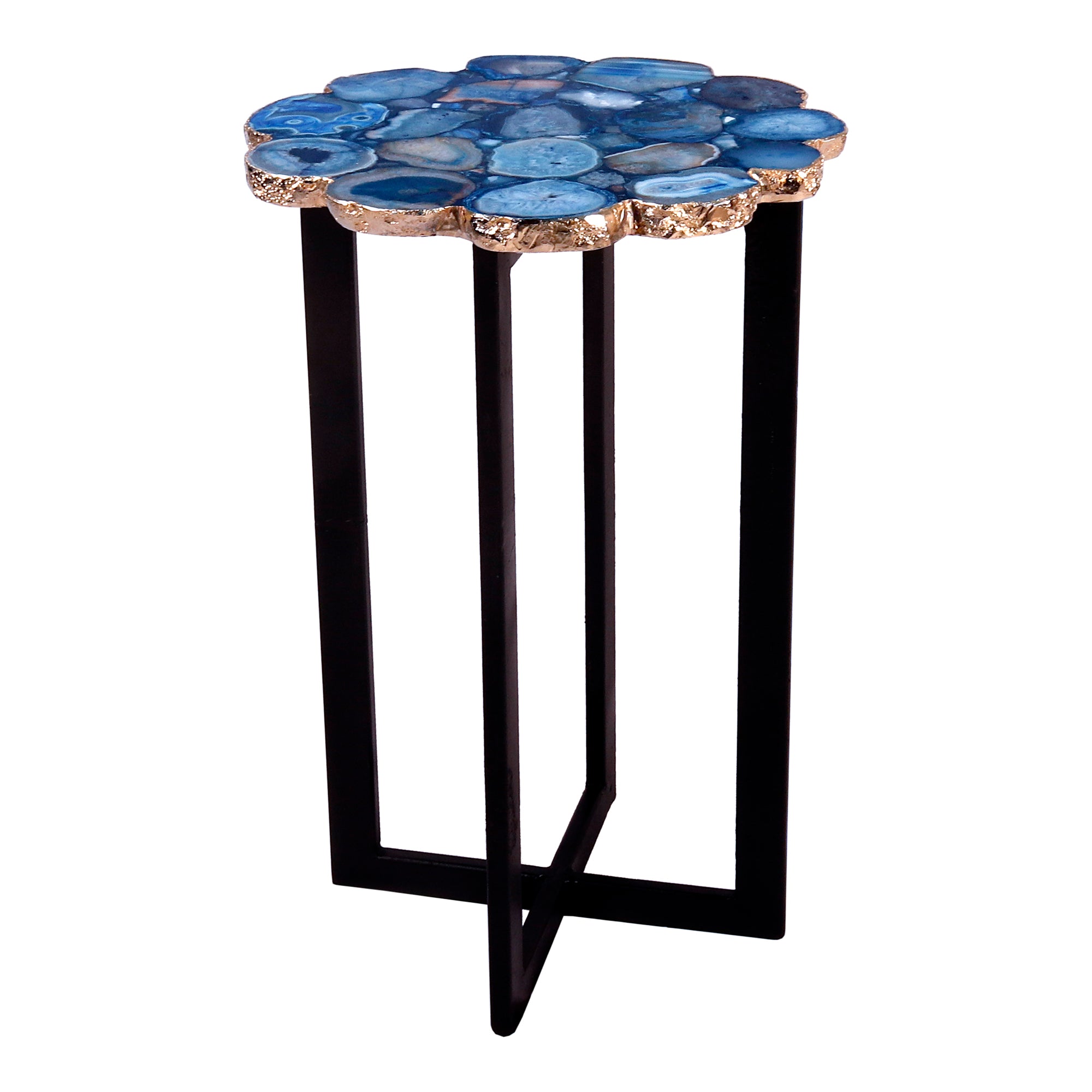 Azul Agate Accent Table Blue by Moe's Home Collection