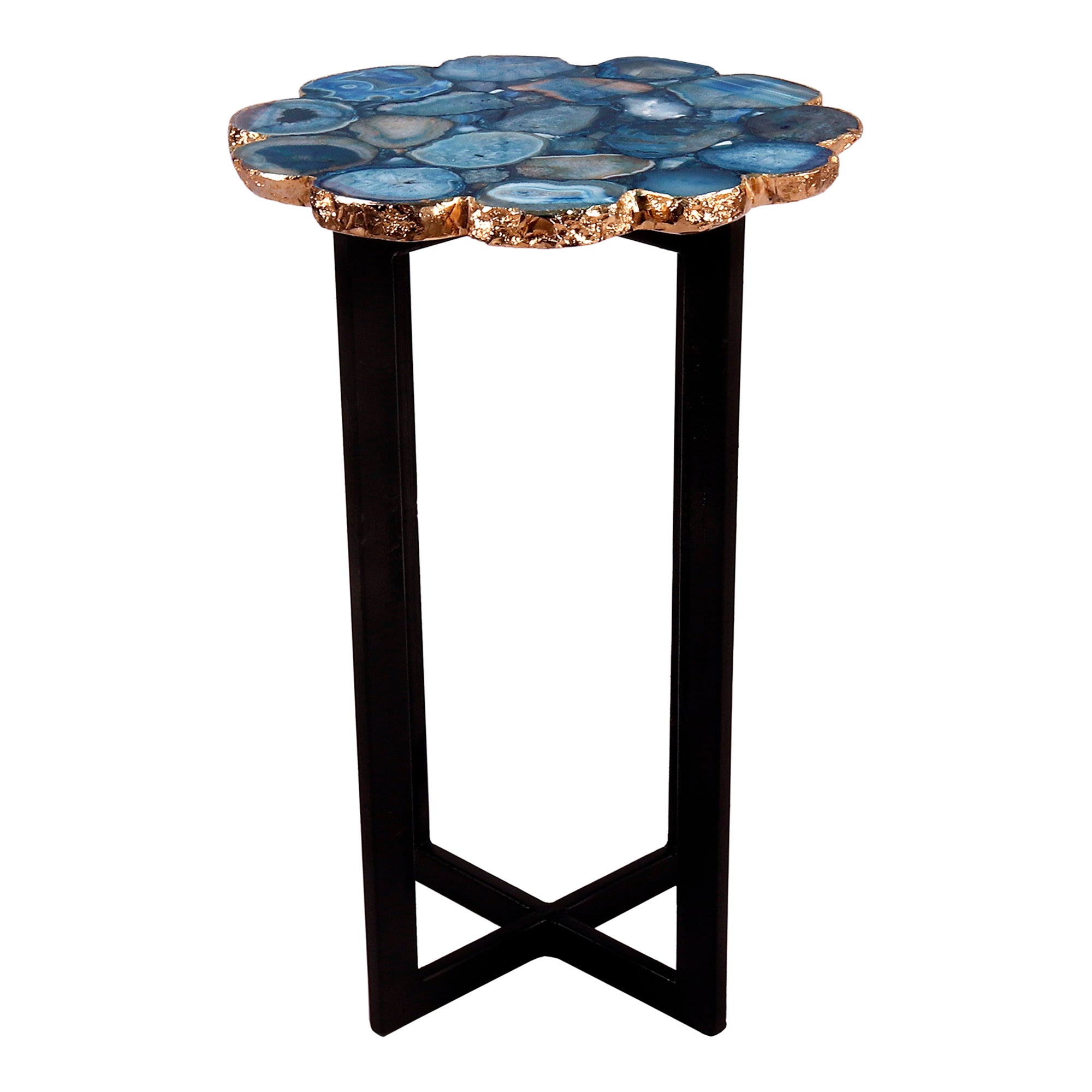 Azul Agate Accent Table Blue by Moe's Home Collection - view 2