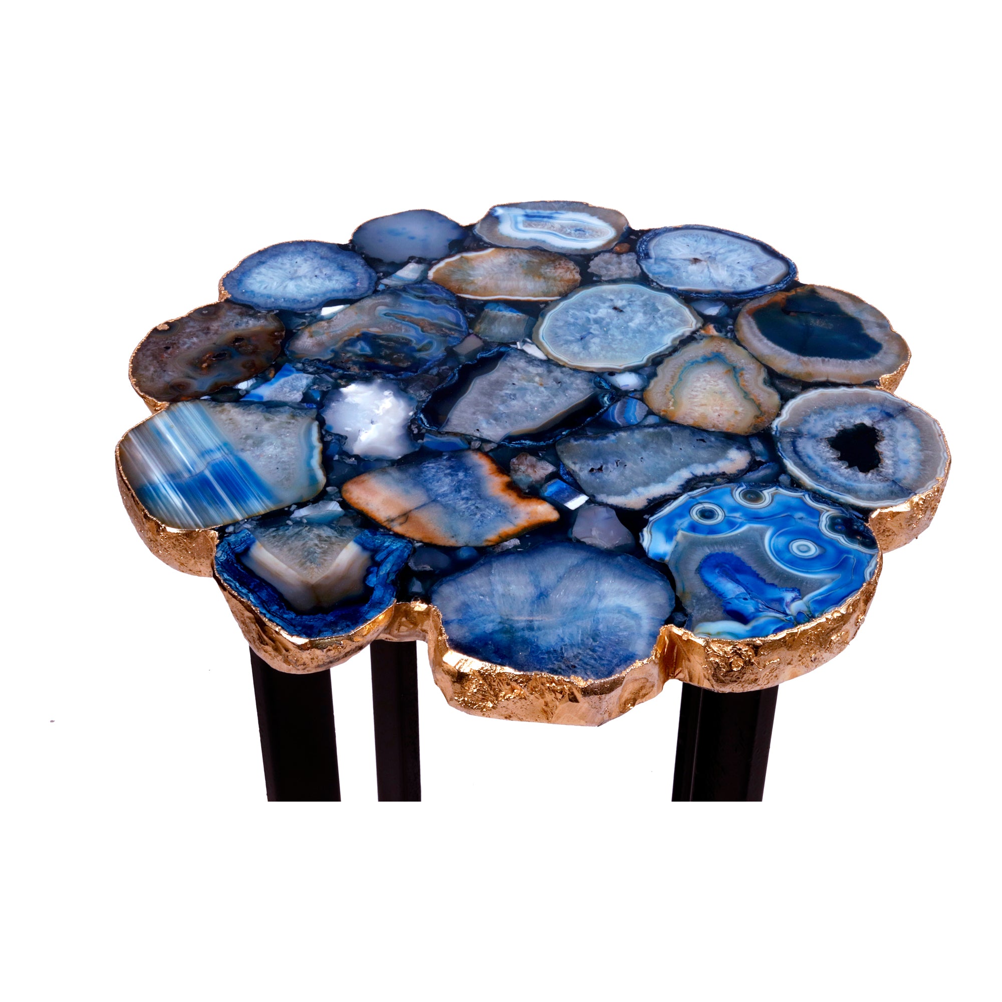 Azul Agate Accent Table Blue by Moe's Home Collection - view 3