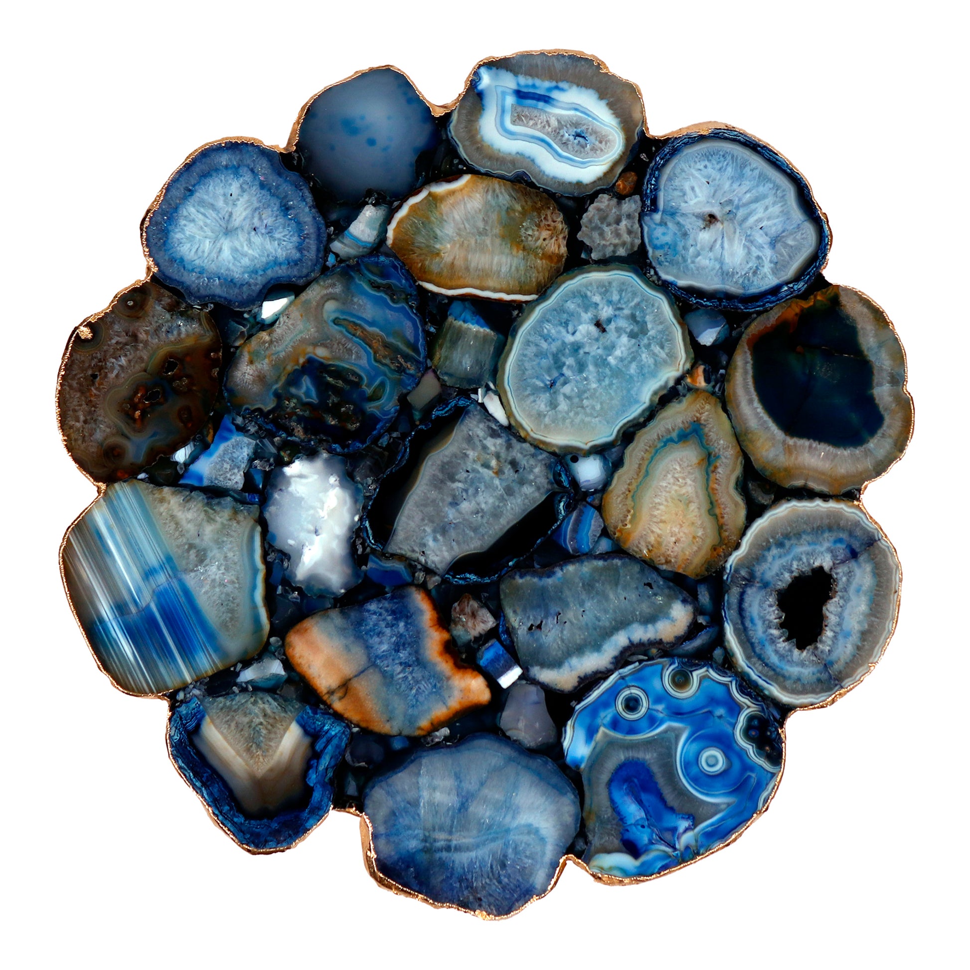 Azul Agate Accent Table Blue by Moe's Home Collection - view 4
