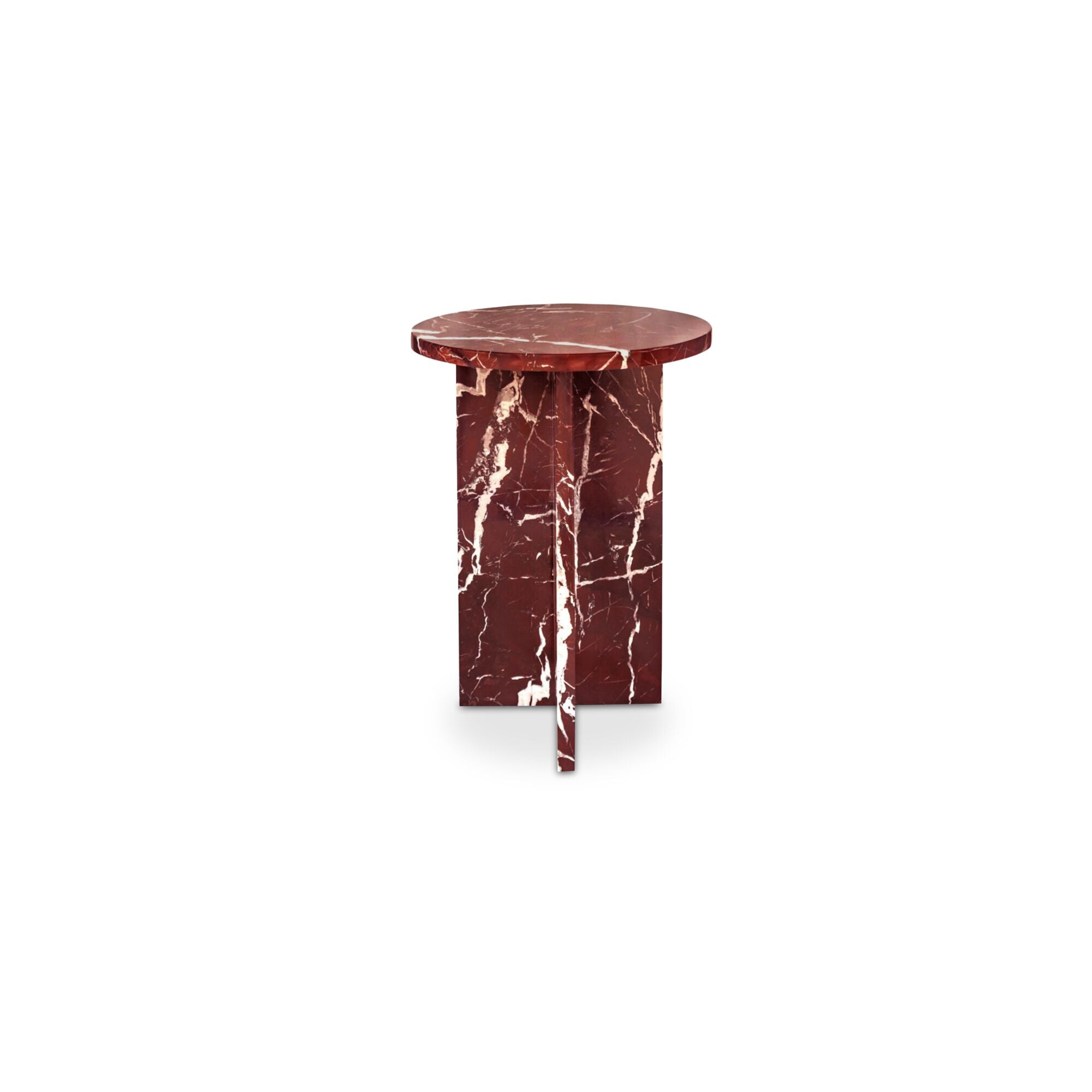 Grace Accent Table Rosso Levante Marble by Moe's Home Collection