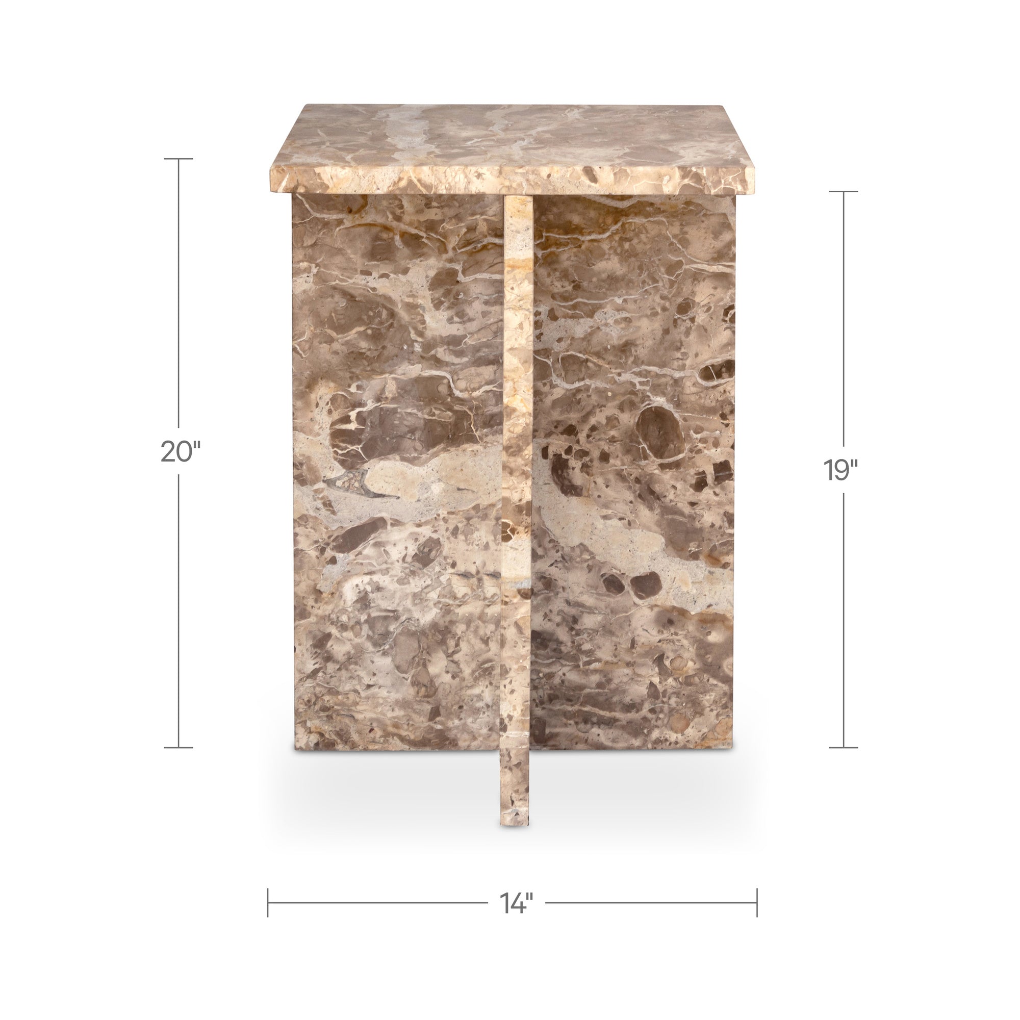Blair Accent Table Panther Marble by Moe's Home Collection - view 3