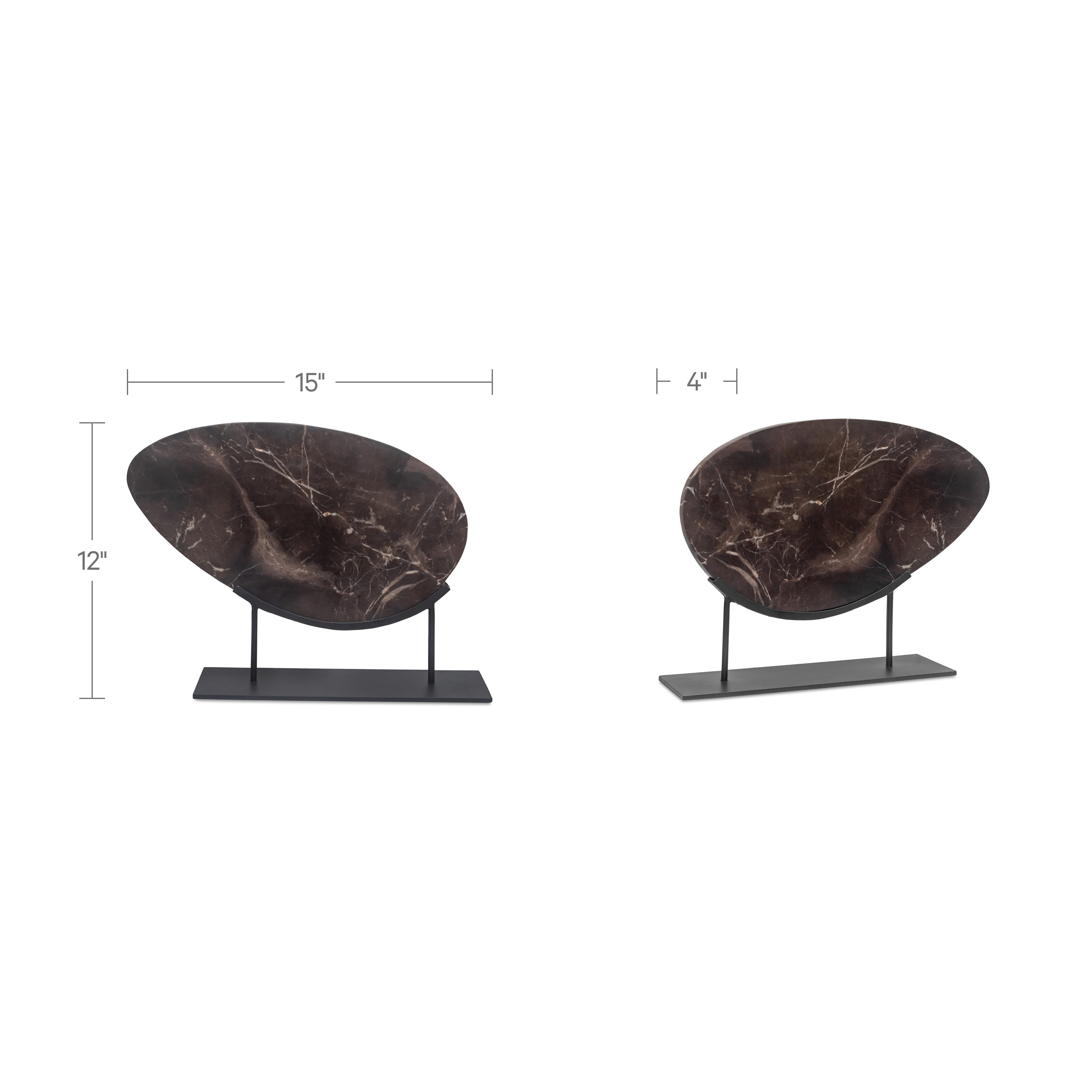 Galen Sculpture Saint Laurent Brown Marble by Moe's Home Collection - view 3