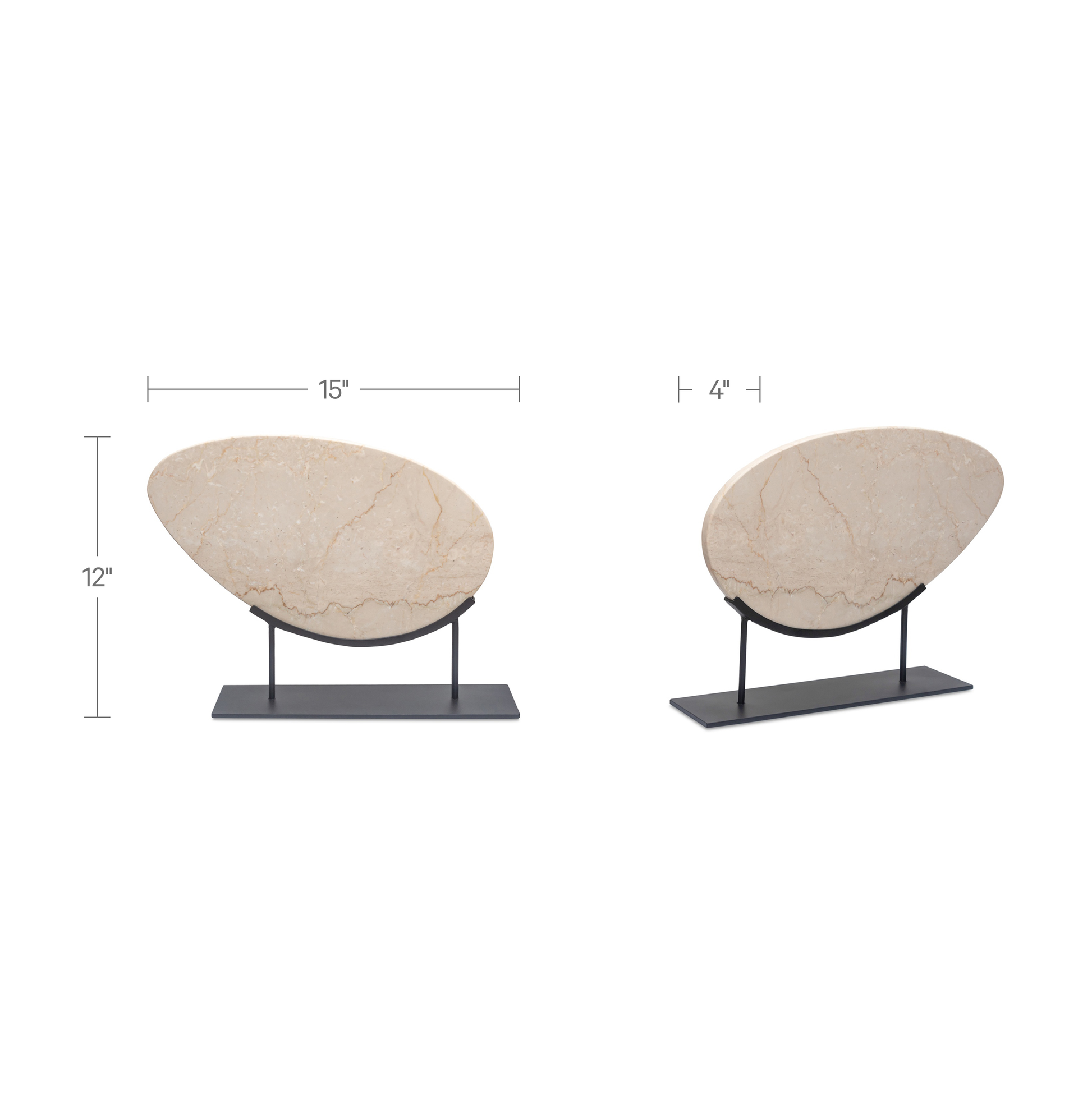Galen Sculpture Botticino Beige Marble by Moe's Home Collection - view 3