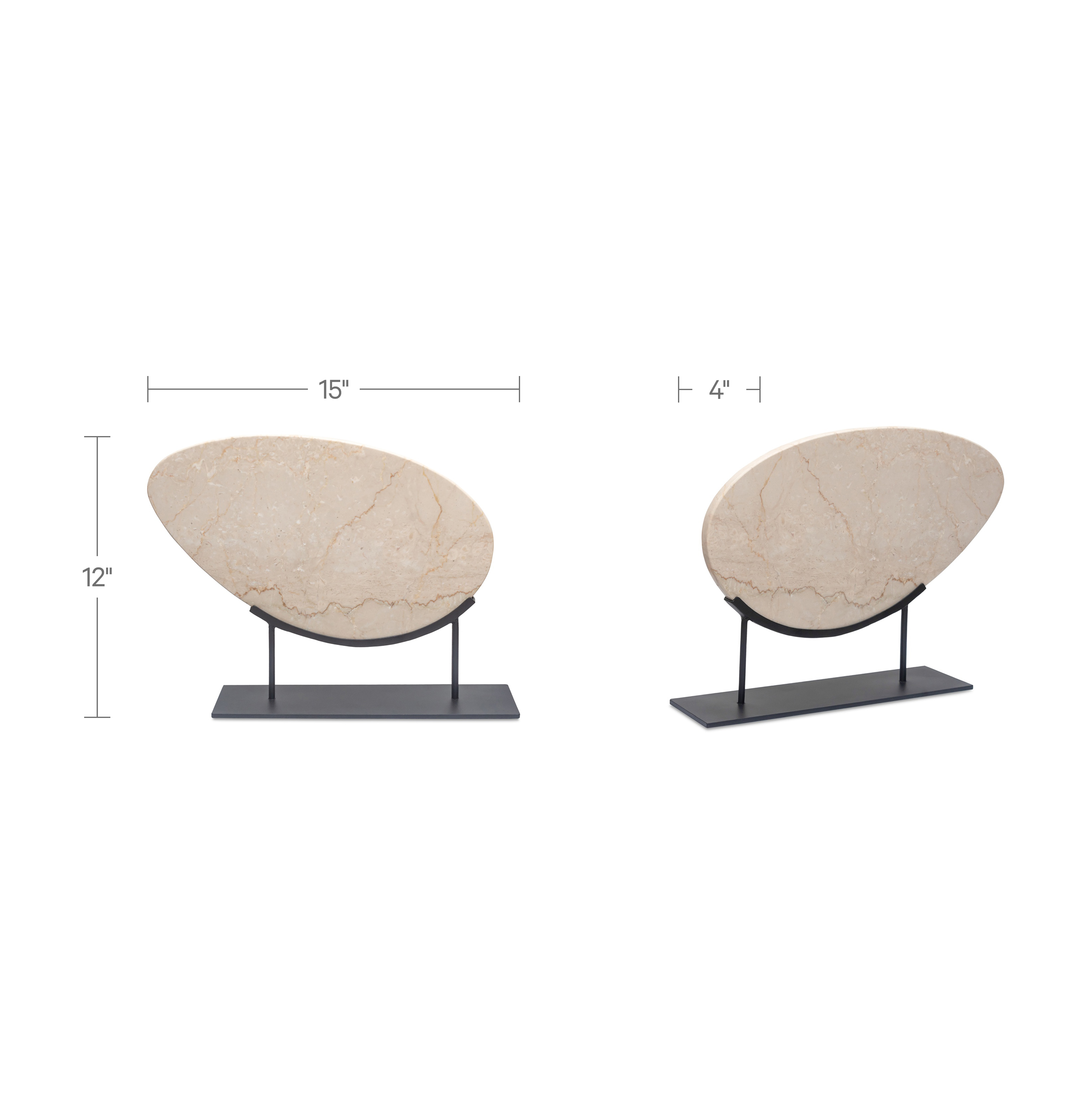 Galen Sculpture Botticino Beige Marble by Moe's Home Collection - view 3