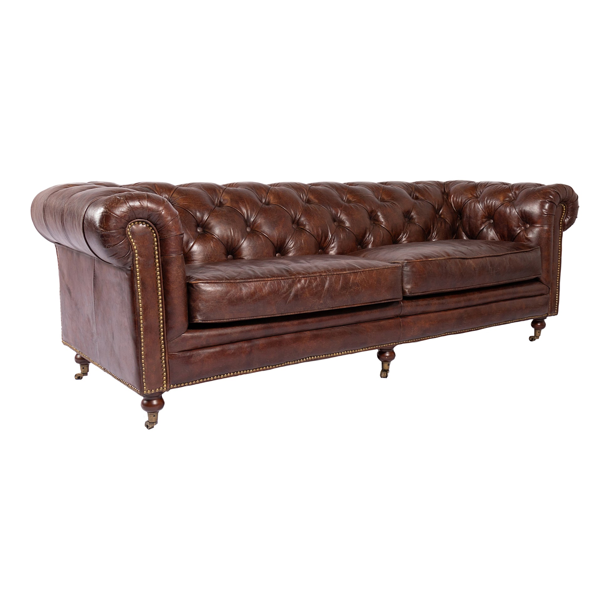 Birmingham Sofa Dark Brown Leather by Moe's Home Collection - view 2