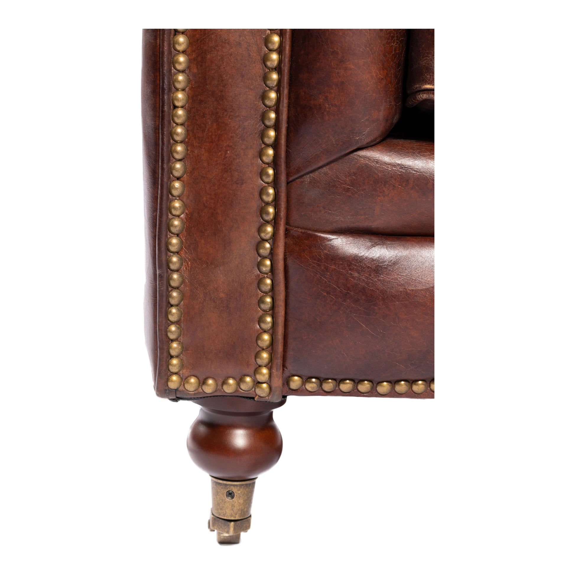 Birmingham Sofa Dark Brown Leather by Moe's Home Collection - view 4