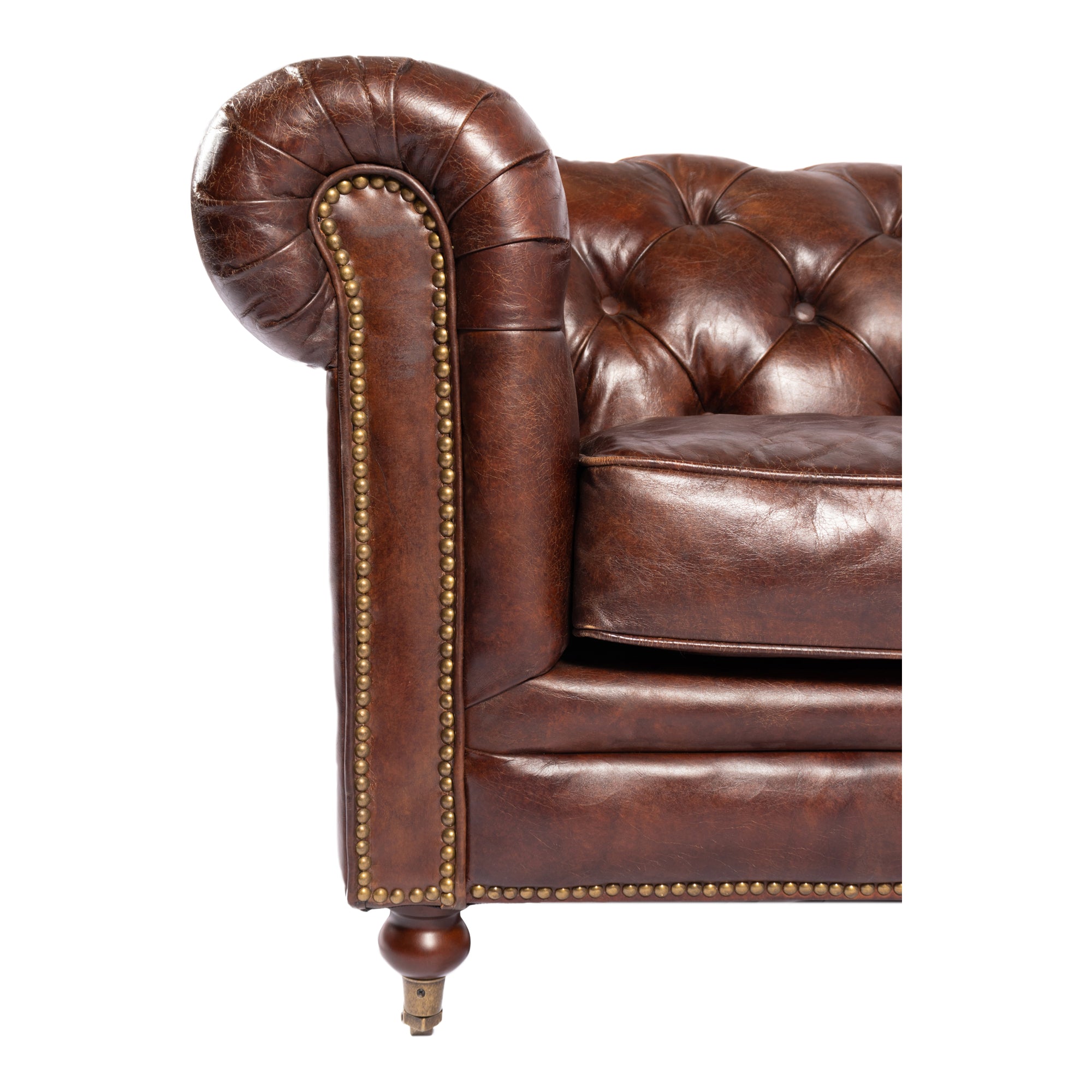 Birmingham Sofa Dark Brown Leather by Moe's Home Collection - view 5