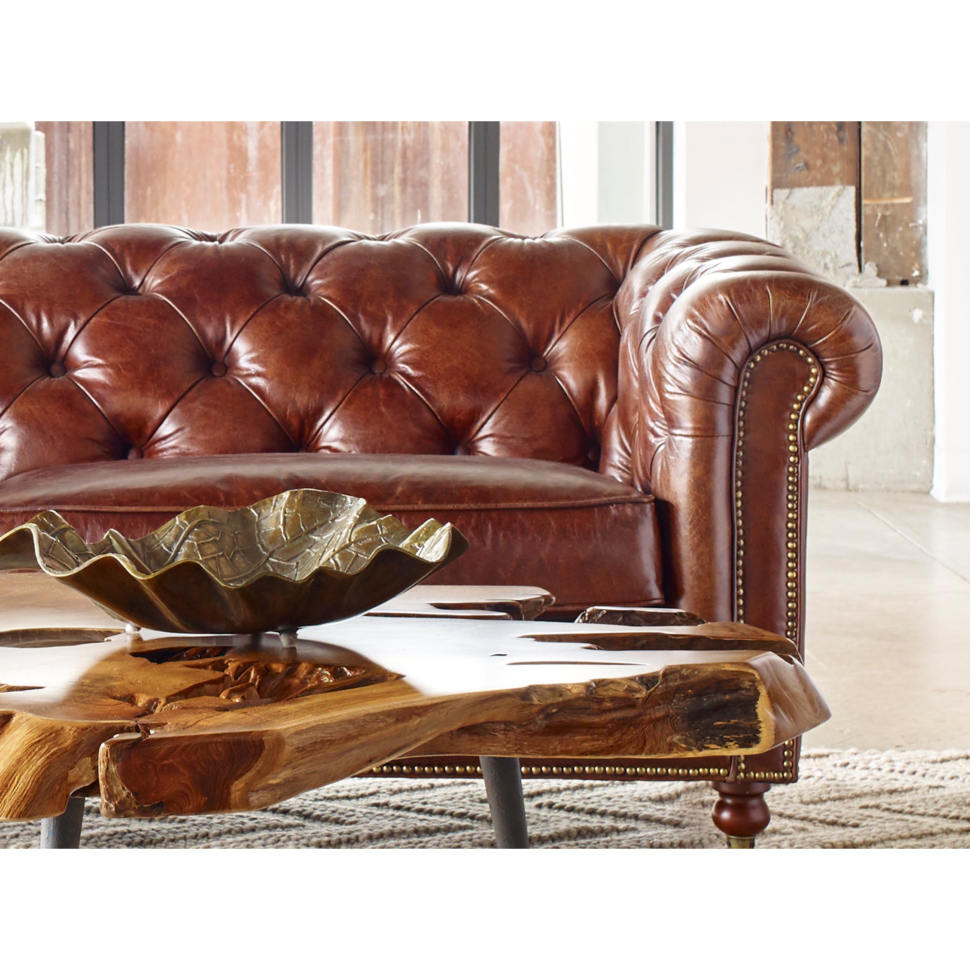 Birmingham Sofa Dark Brown Leather by Moe's Home Collection - view 6